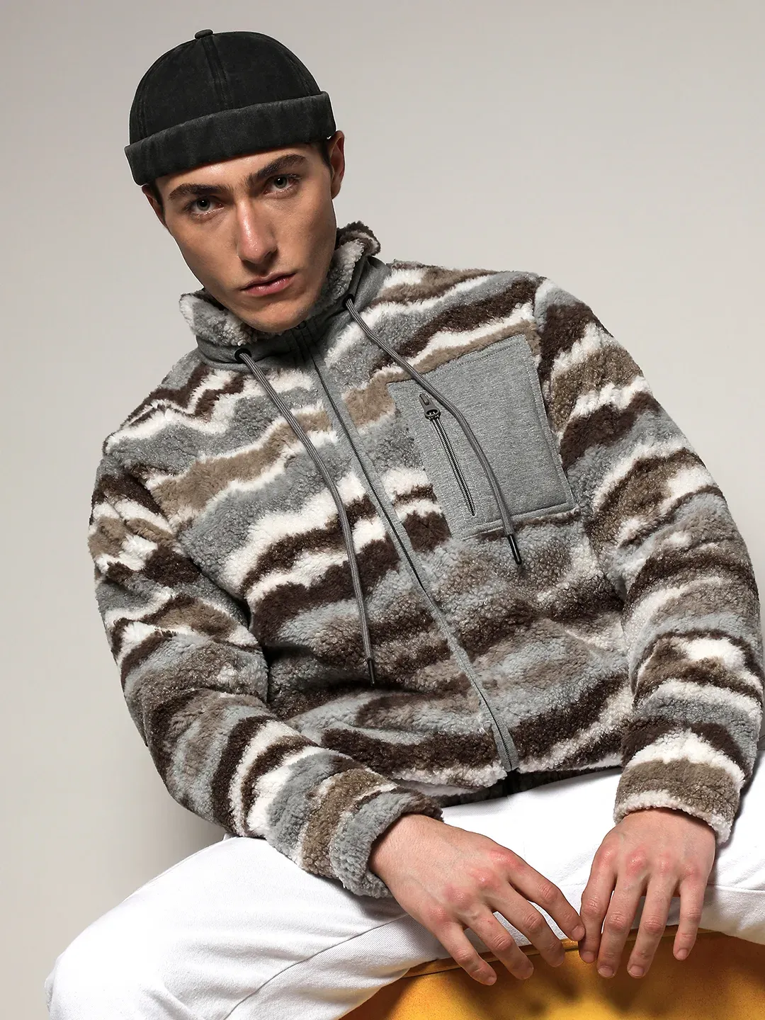 Camouflage Sherpa Puffer Jacket
