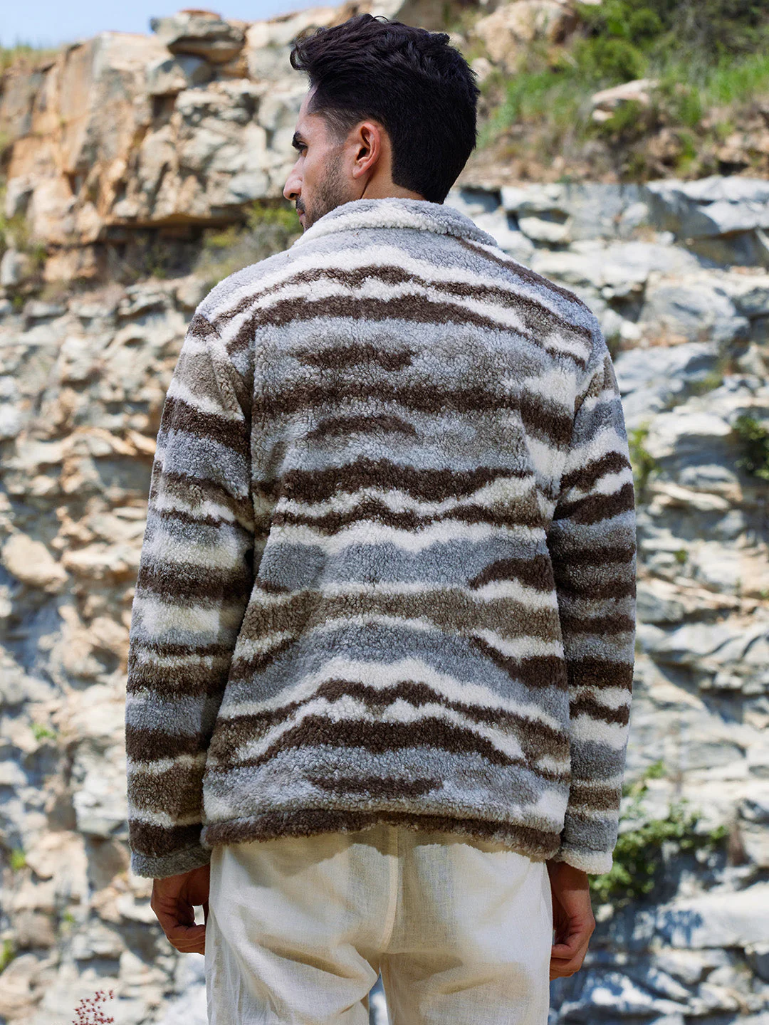 Camouflage Sherpa Puffer Jacket - Image 4