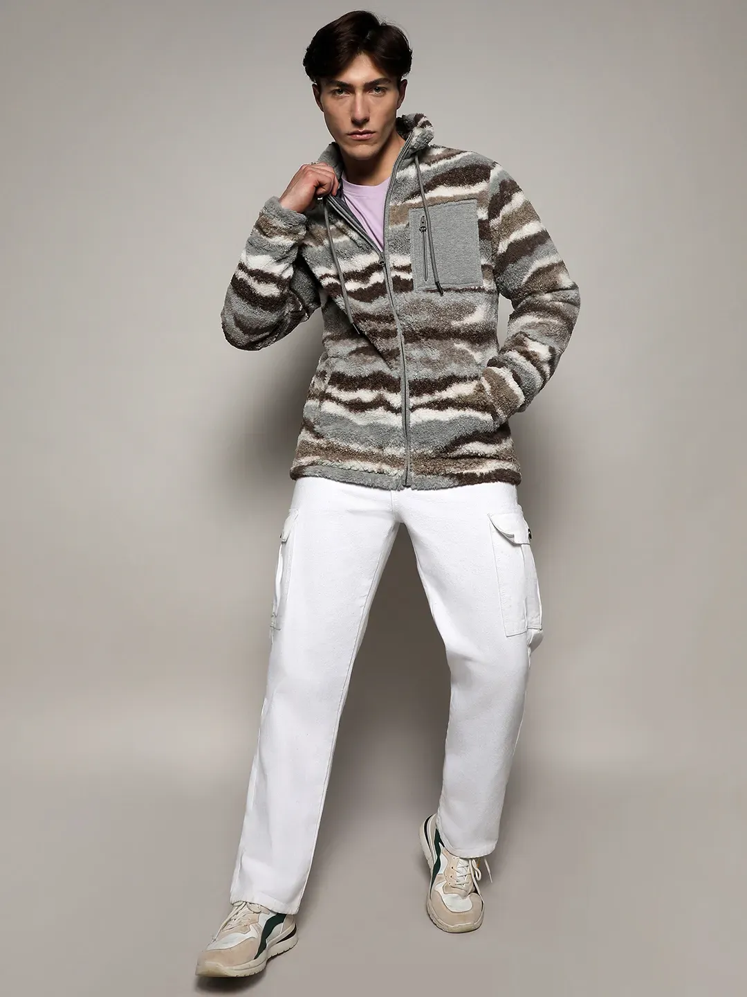 Camouflage Sherpa Puffer Jacket - Image 5