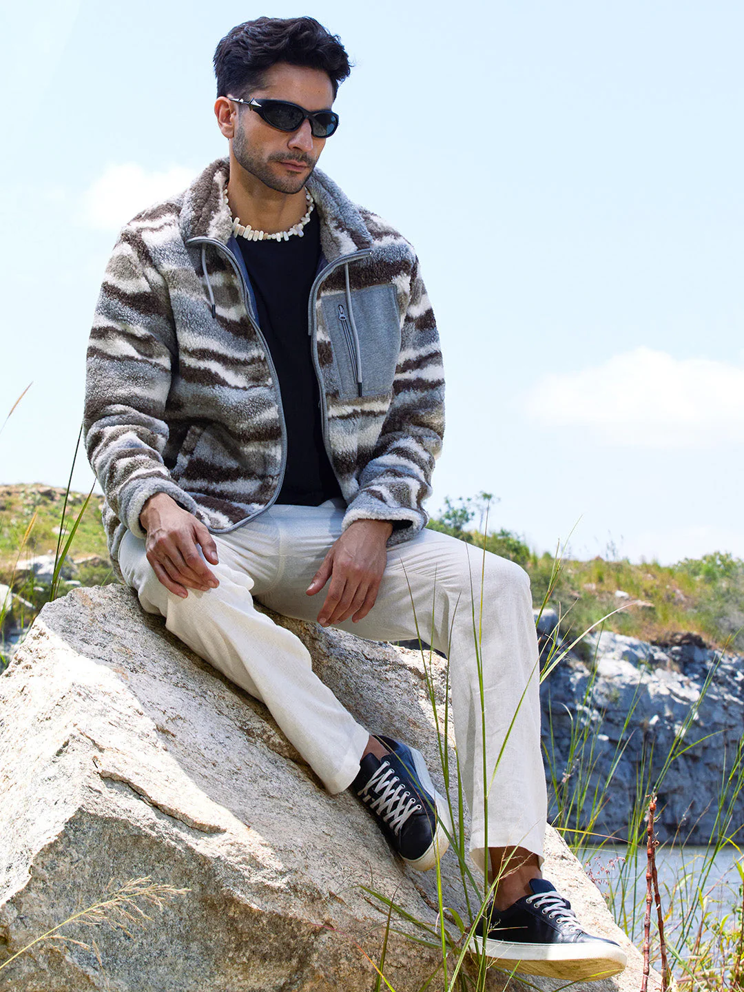Camouflage Sherpa Puffer Jacket - Image 6