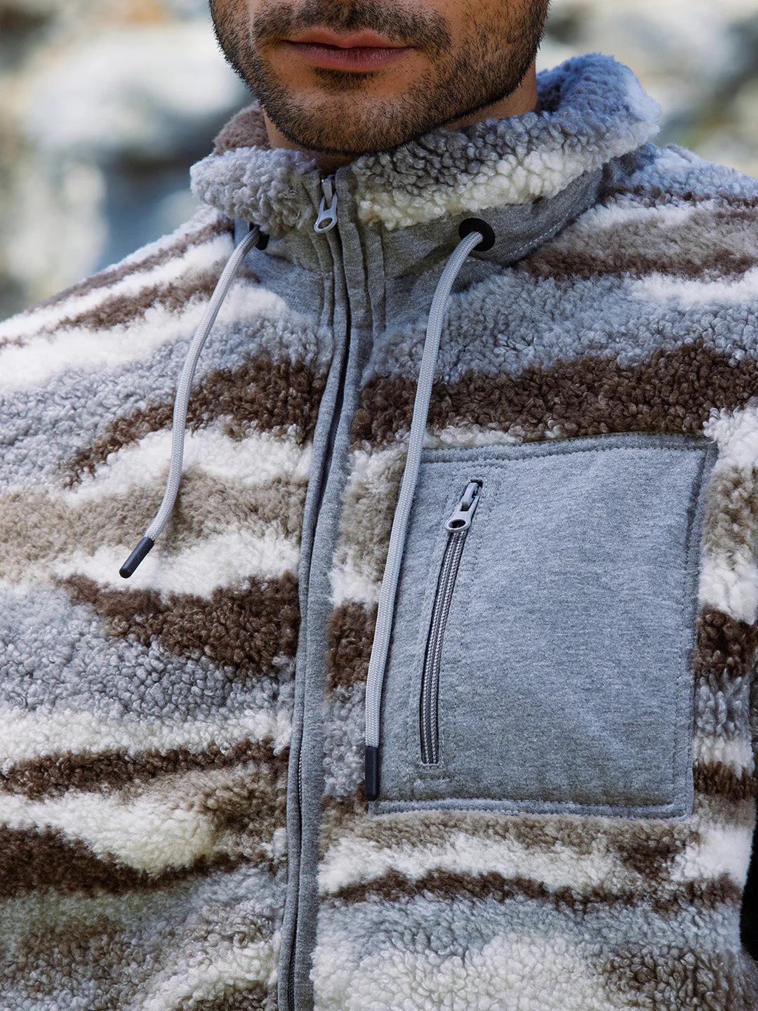 Camouflage Sherpa Puffer Jacket - Image 7