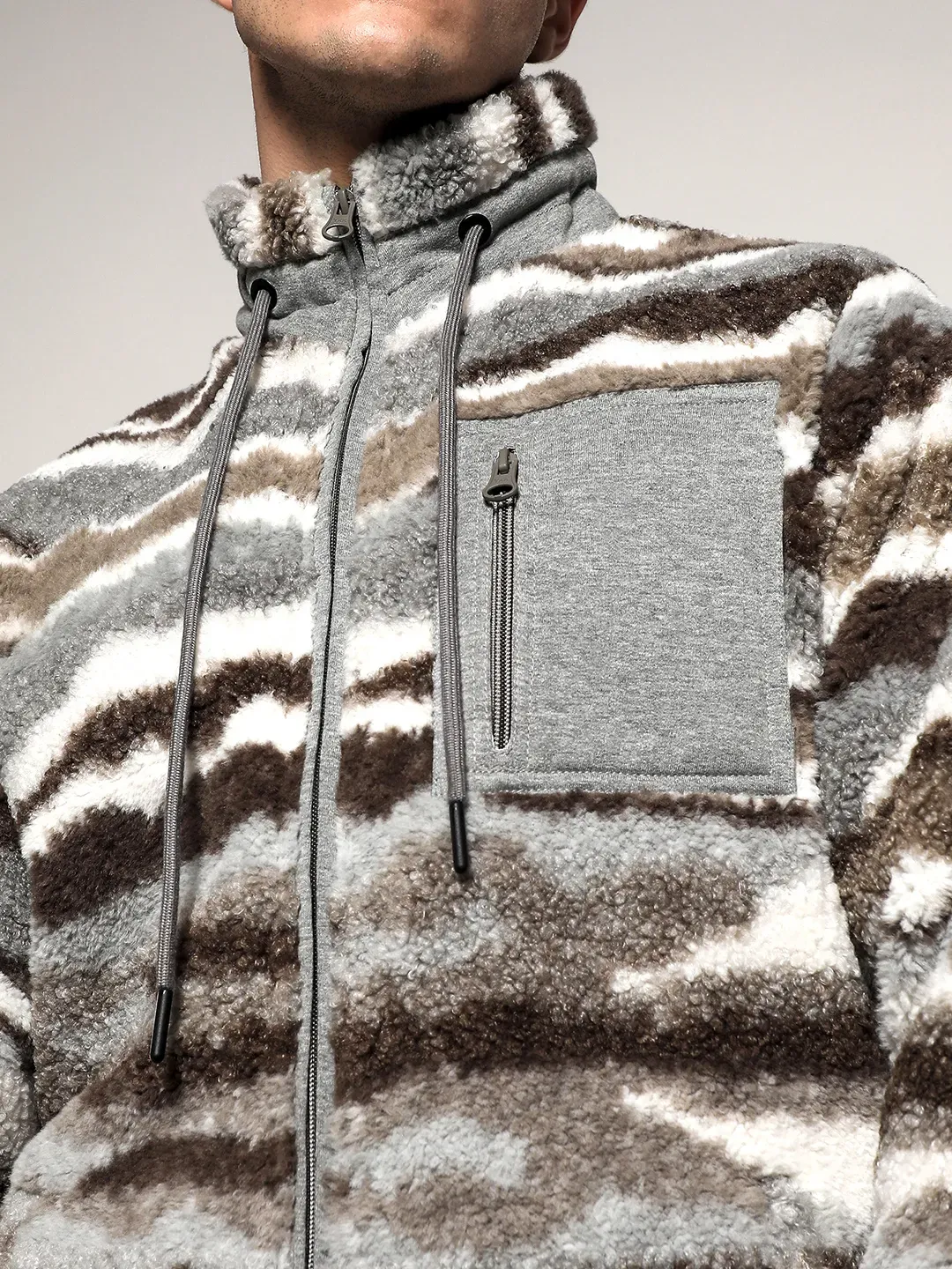 Camouflage Sherpa Puffer Jacket - Image 7