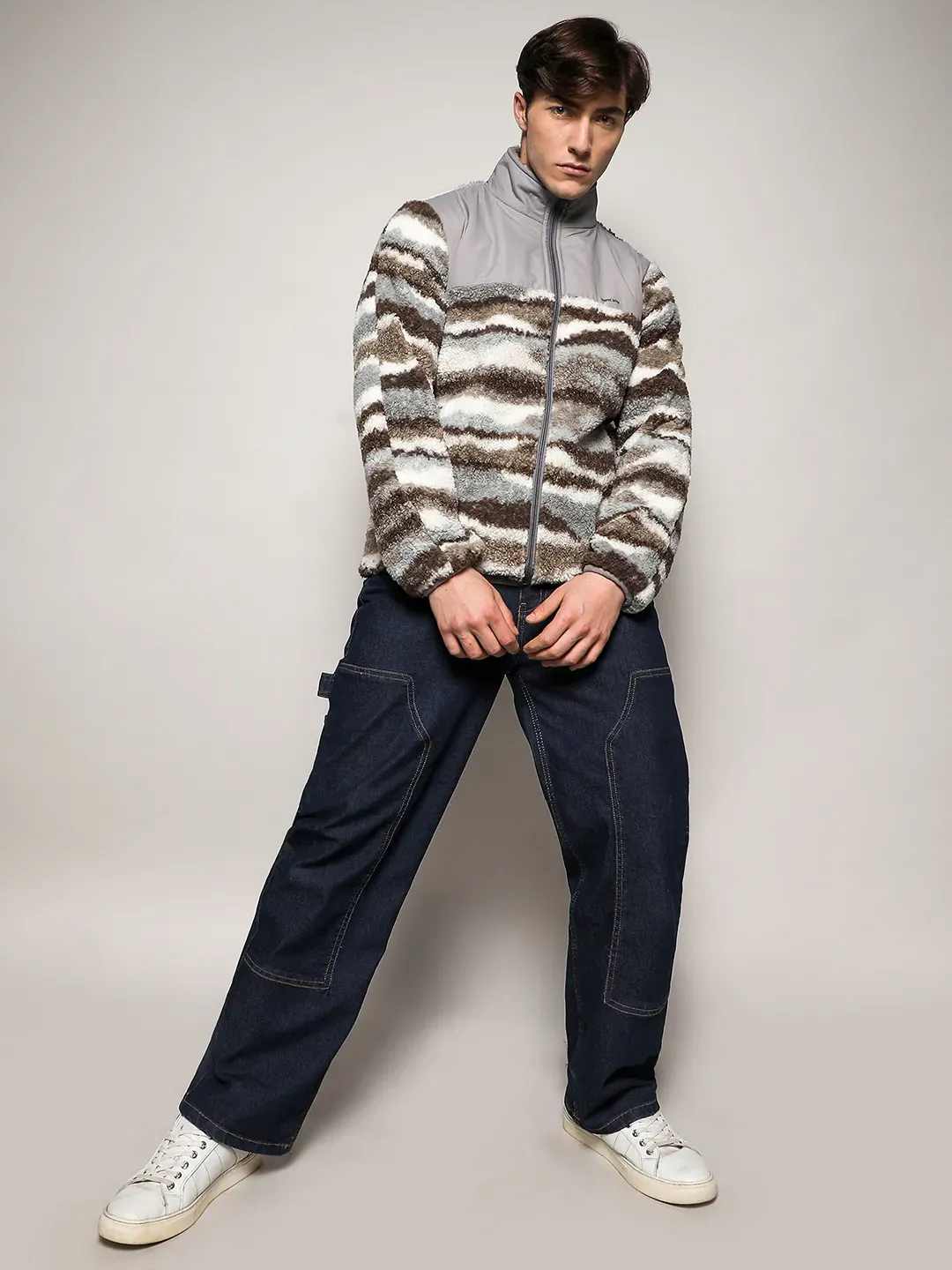 Camouflage Sherpa Zip-Front Jacket - Image 5