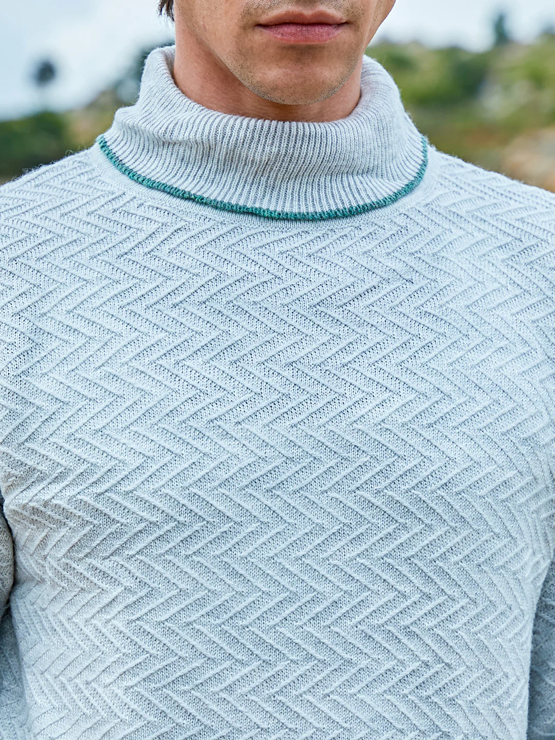 Herringbone Textured Pullover Sweater - Image 14