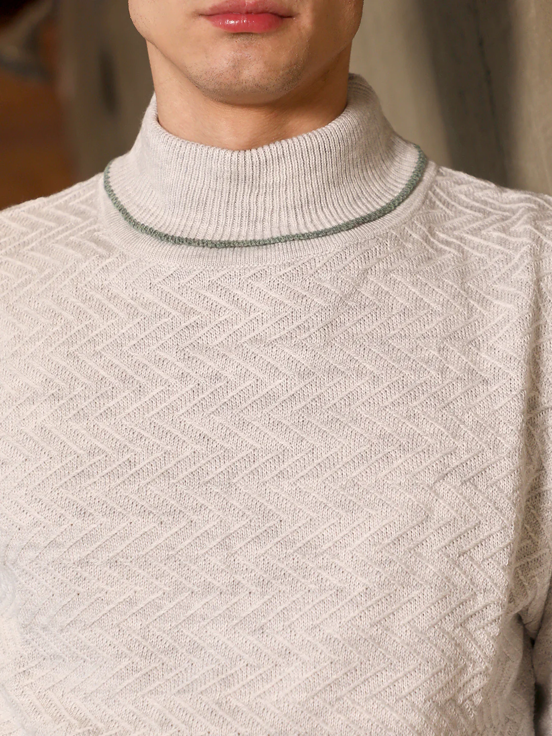 Herringbone Textured Pullover Sweater - Image 15