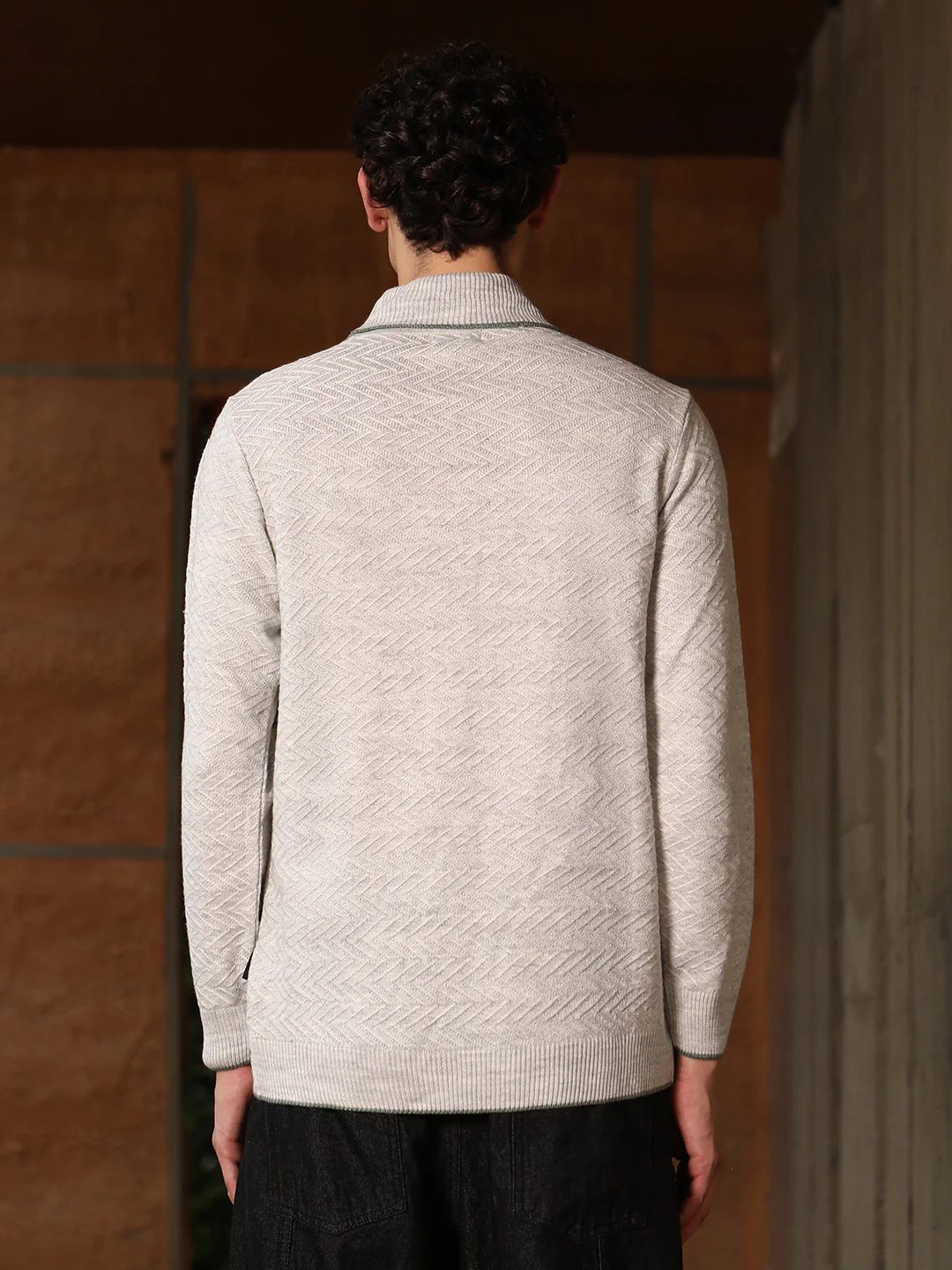 Herringbone Textured Pullover Sweater - Image 19
