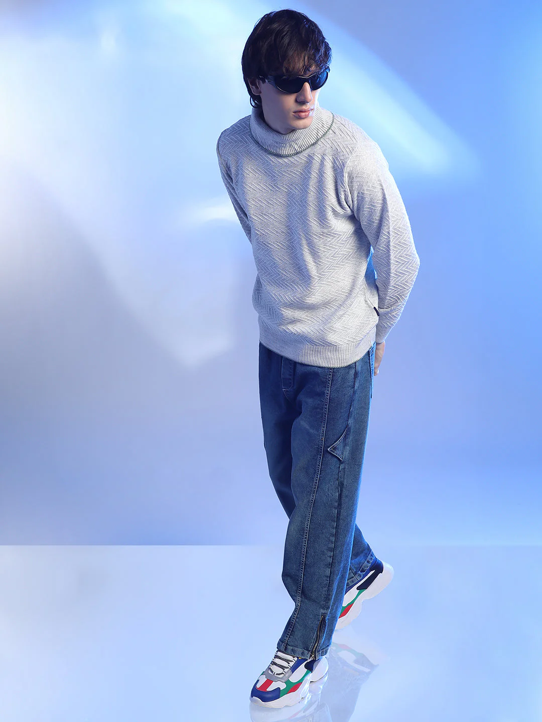 Herringbone Textured Pullover Sweater - Image 6