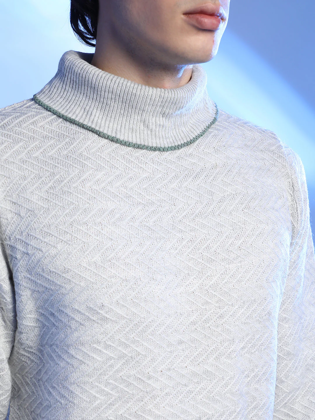 Herringbone Textured Pullover Sweater - Image 7