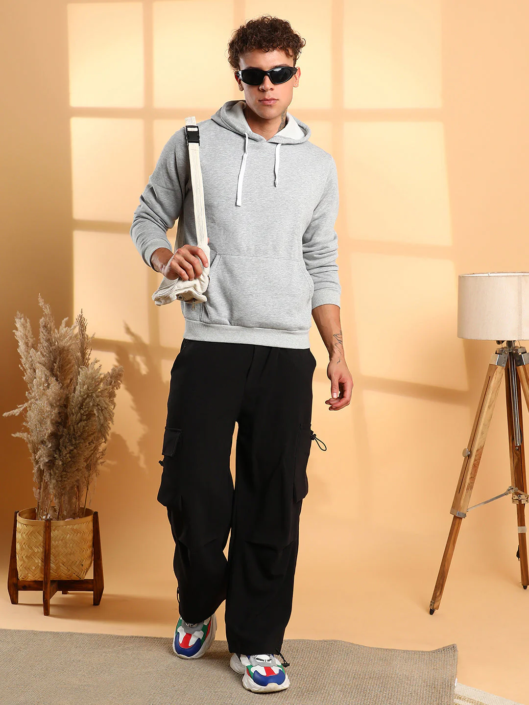 Pullover Hoodie With Contrast Drawstring - Image 6
