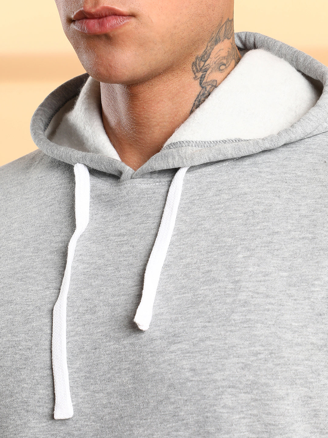 Pullover Hoodie With Contrast Drawstring - Image 7