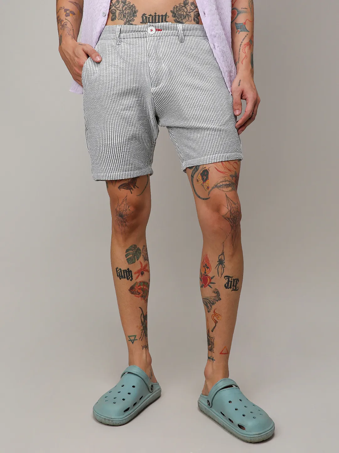 Seersucker Stripe Shorts - Image 2