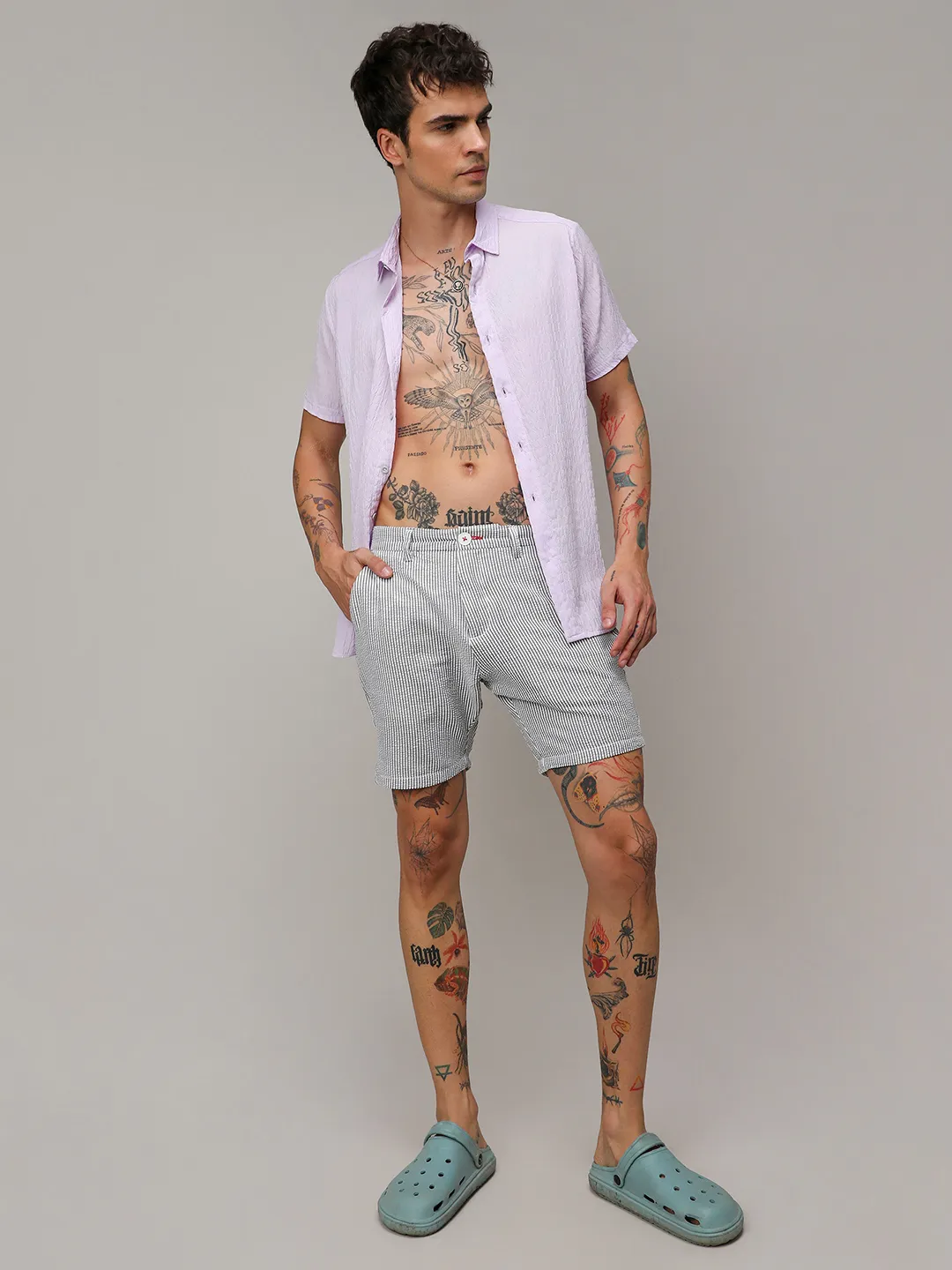 Seersucker Stripe Shorts - Image 5