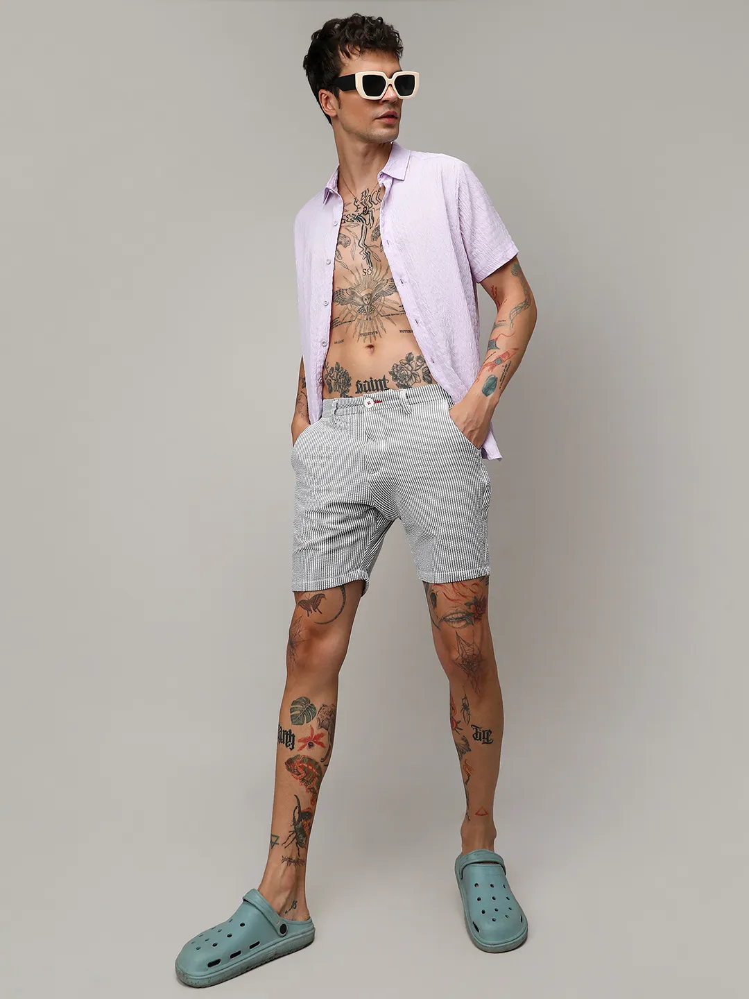 Seersucker Stripe Shorts - Image 6
