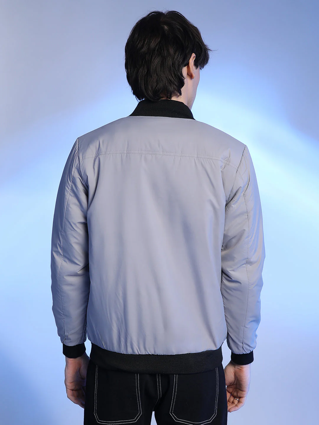 Zip-Front Puffer Jacket With Contrast Detail - Image 4