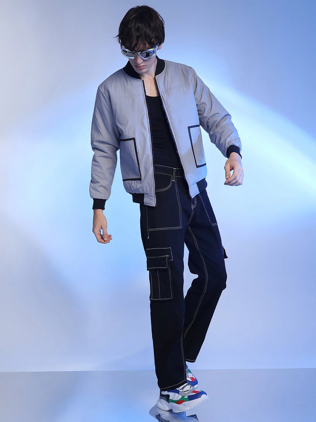 Zip-Front Puffer Jacket With Contrast Detail - Image 6