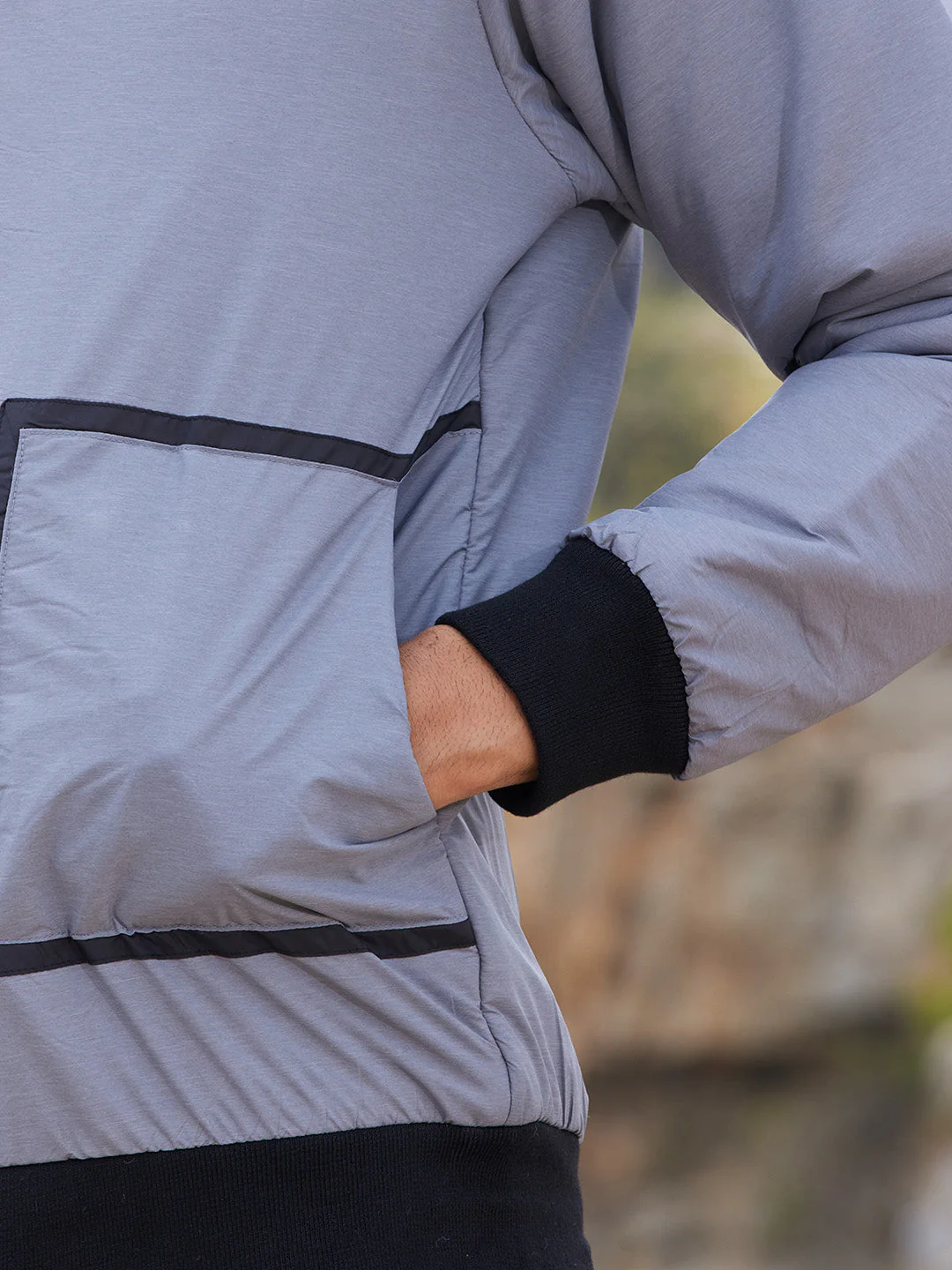 Zip-Front Puffer Jacket With Contrast Detail - Image 8