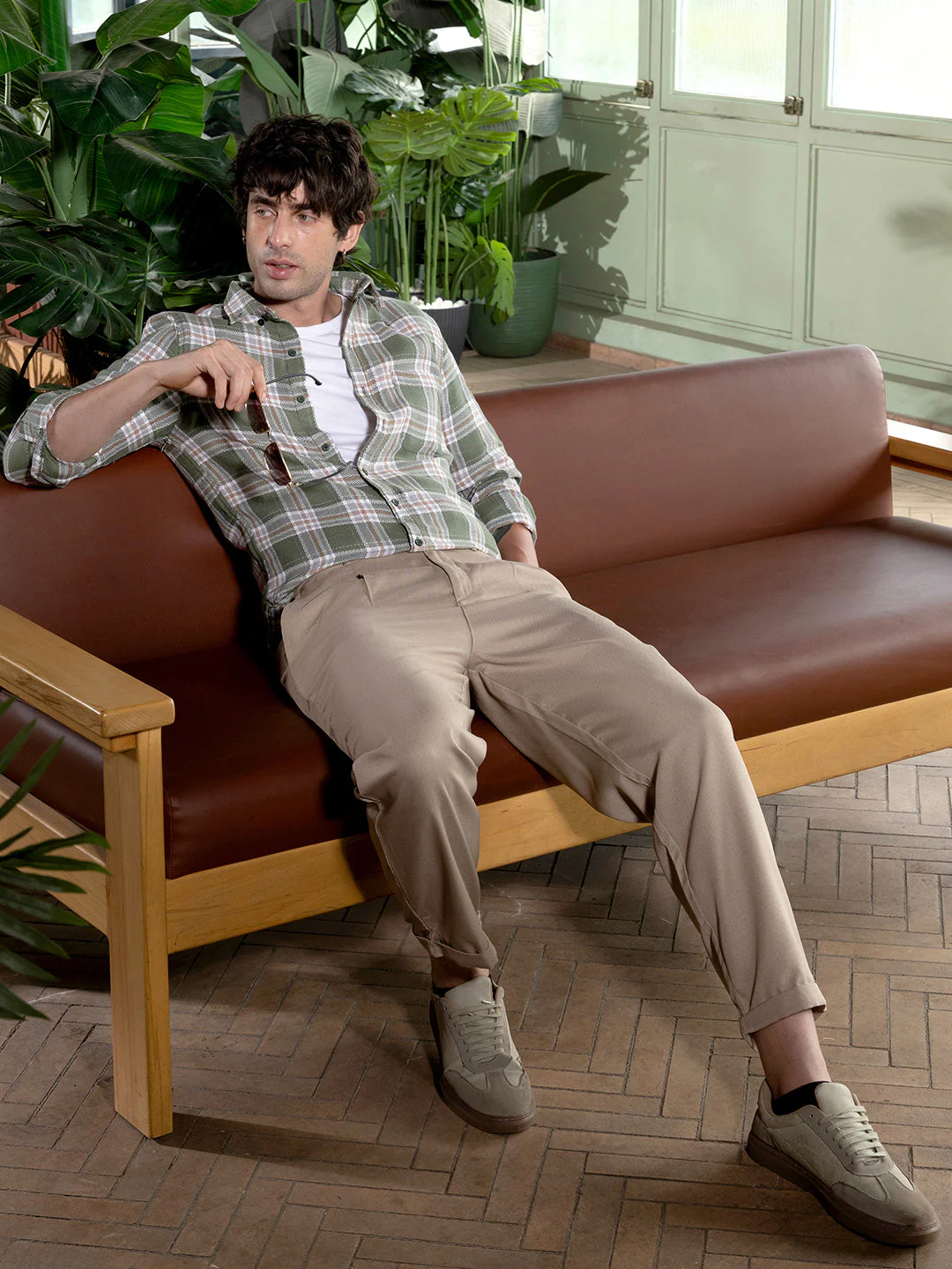 Button-Down Tartan-Jacquard Shirt - Image 6