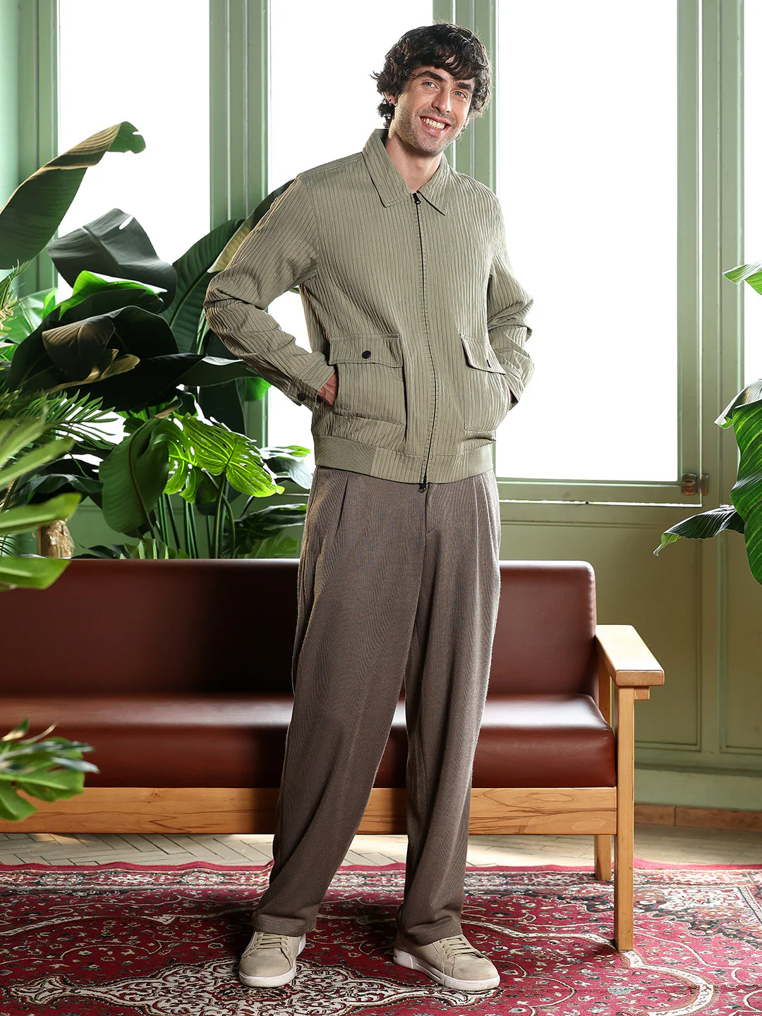 Zip-Front Crushed-Tactile Jacket - Image 5