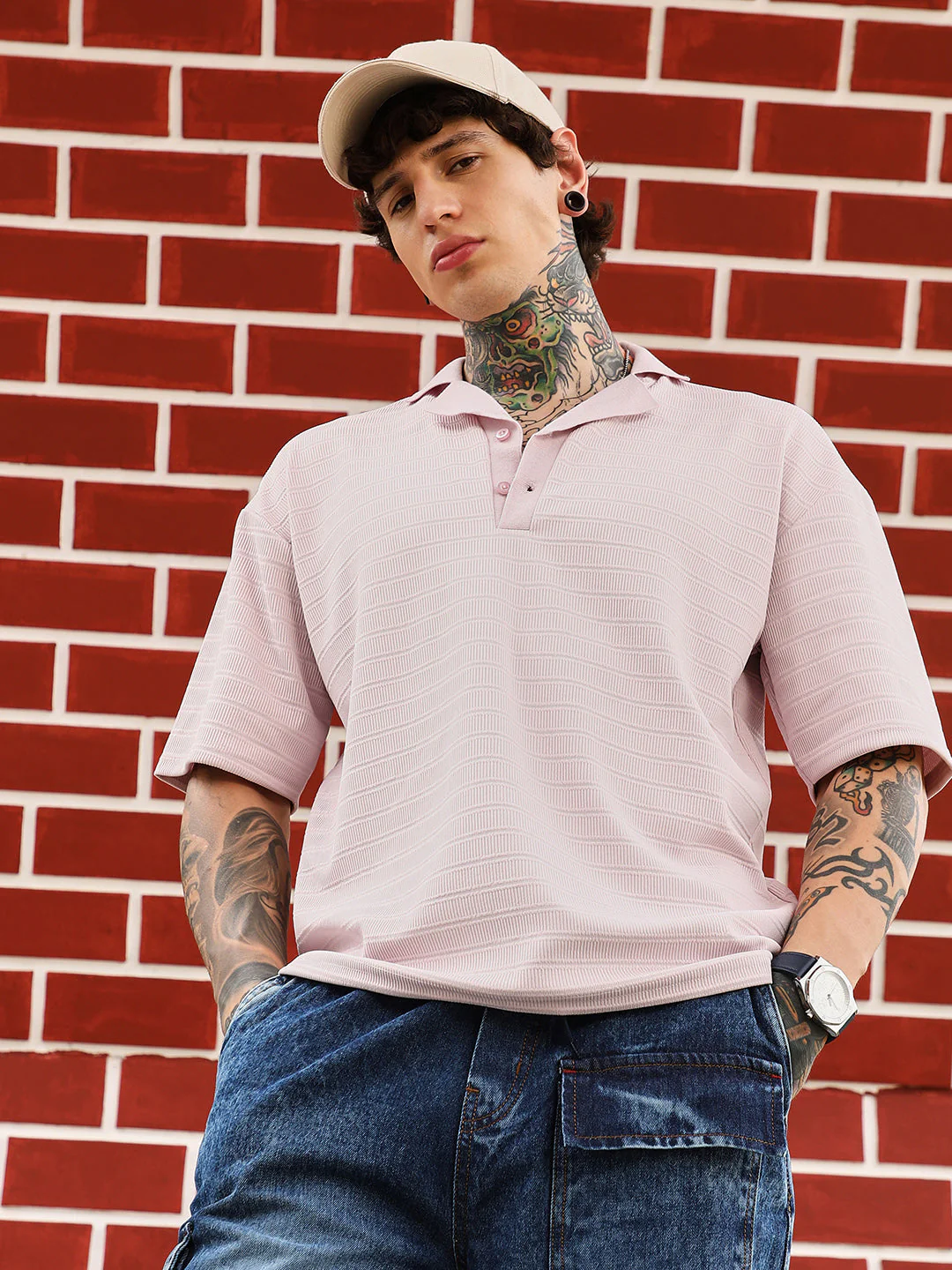 Coil-Tactile Cuban Polo T-Shirt