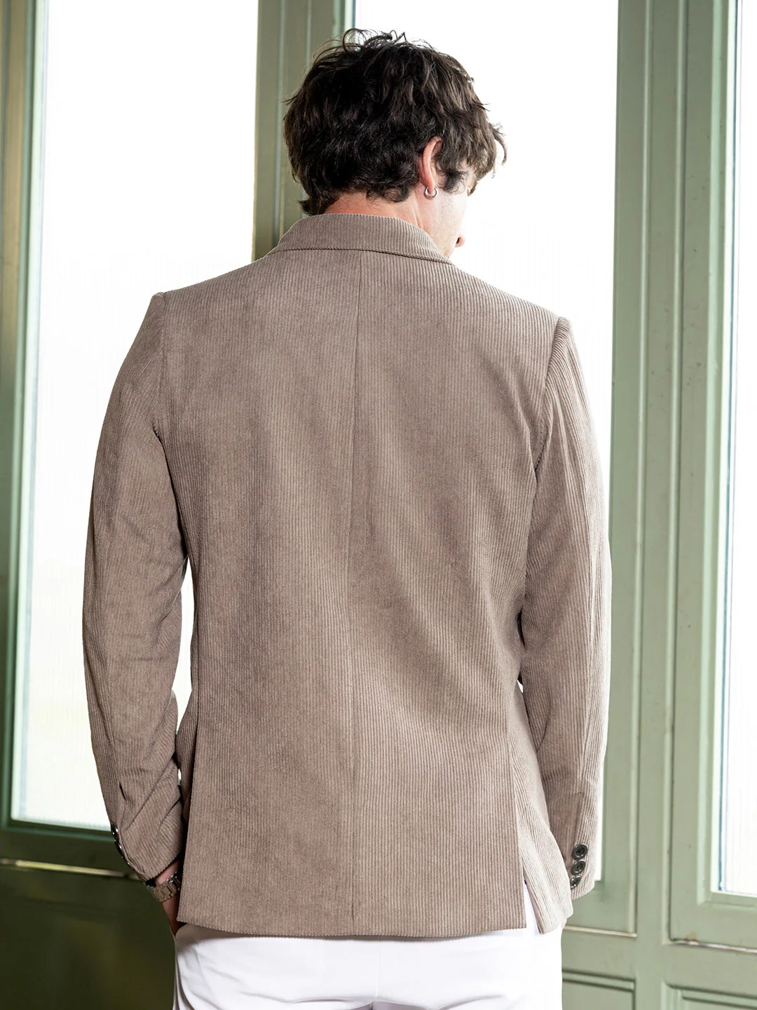 Double-Breasted Corduroy Blazer - Image 4