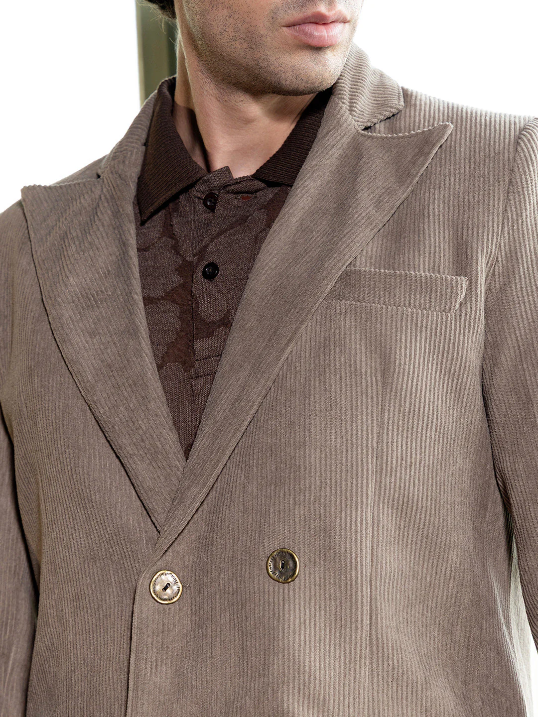 Double-Breasted Corduroy Blazer - Image 7