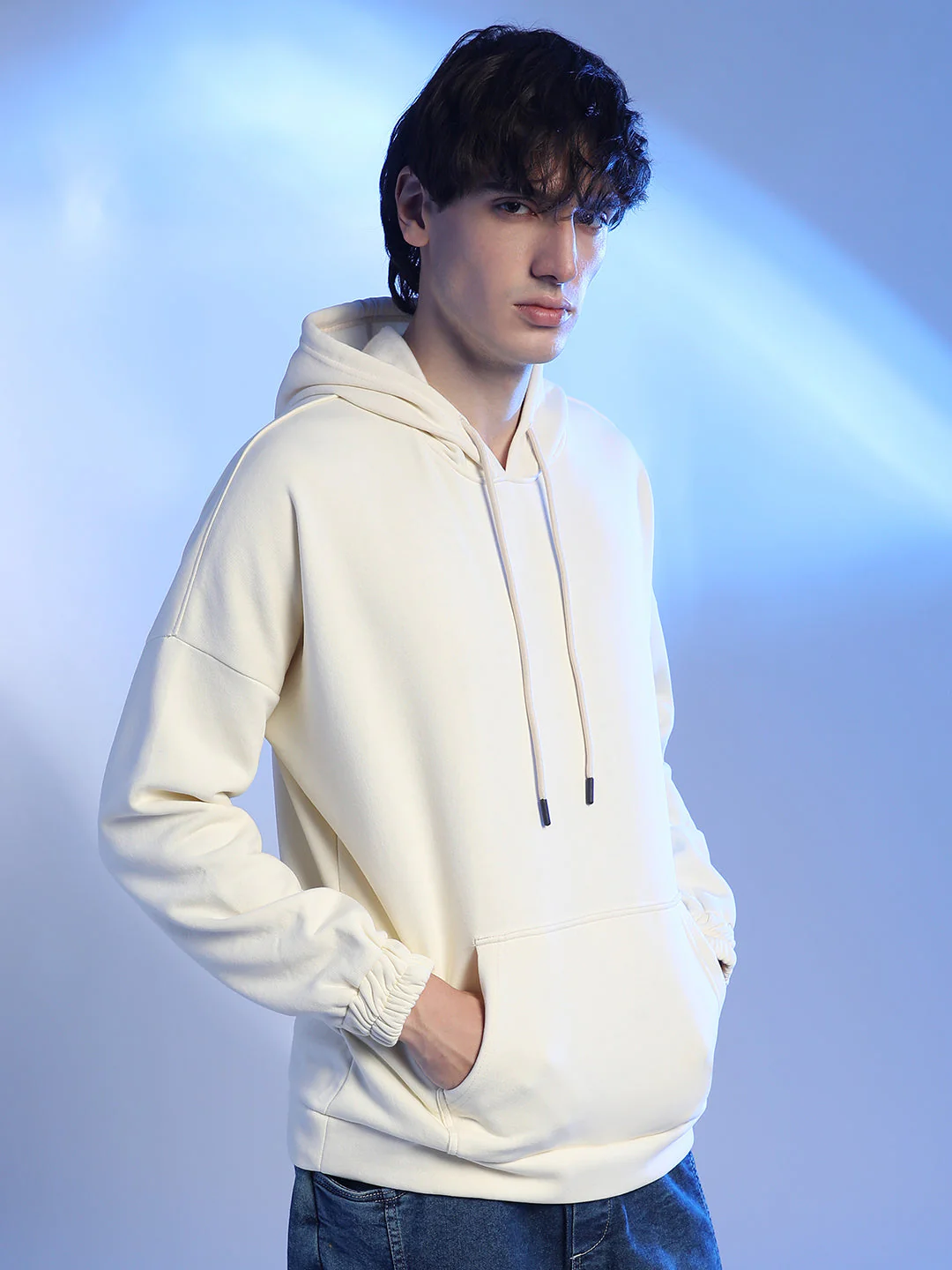 Oversized Pullover Sweatshirt With Kangaroo Pocket - Image 3