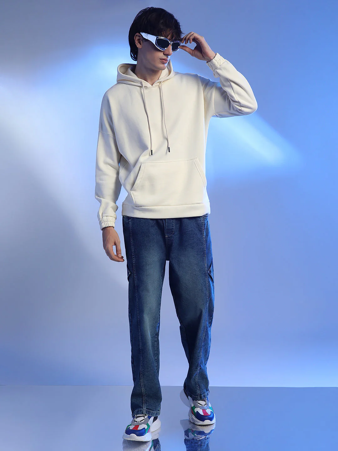 Oversized Pullover Sweatshirt With Kangaroo Pocket - Image 6
