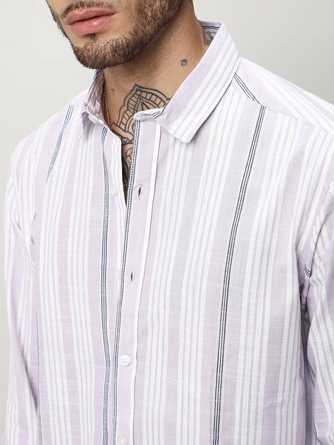 Barcode Striped Shirt - Image 7