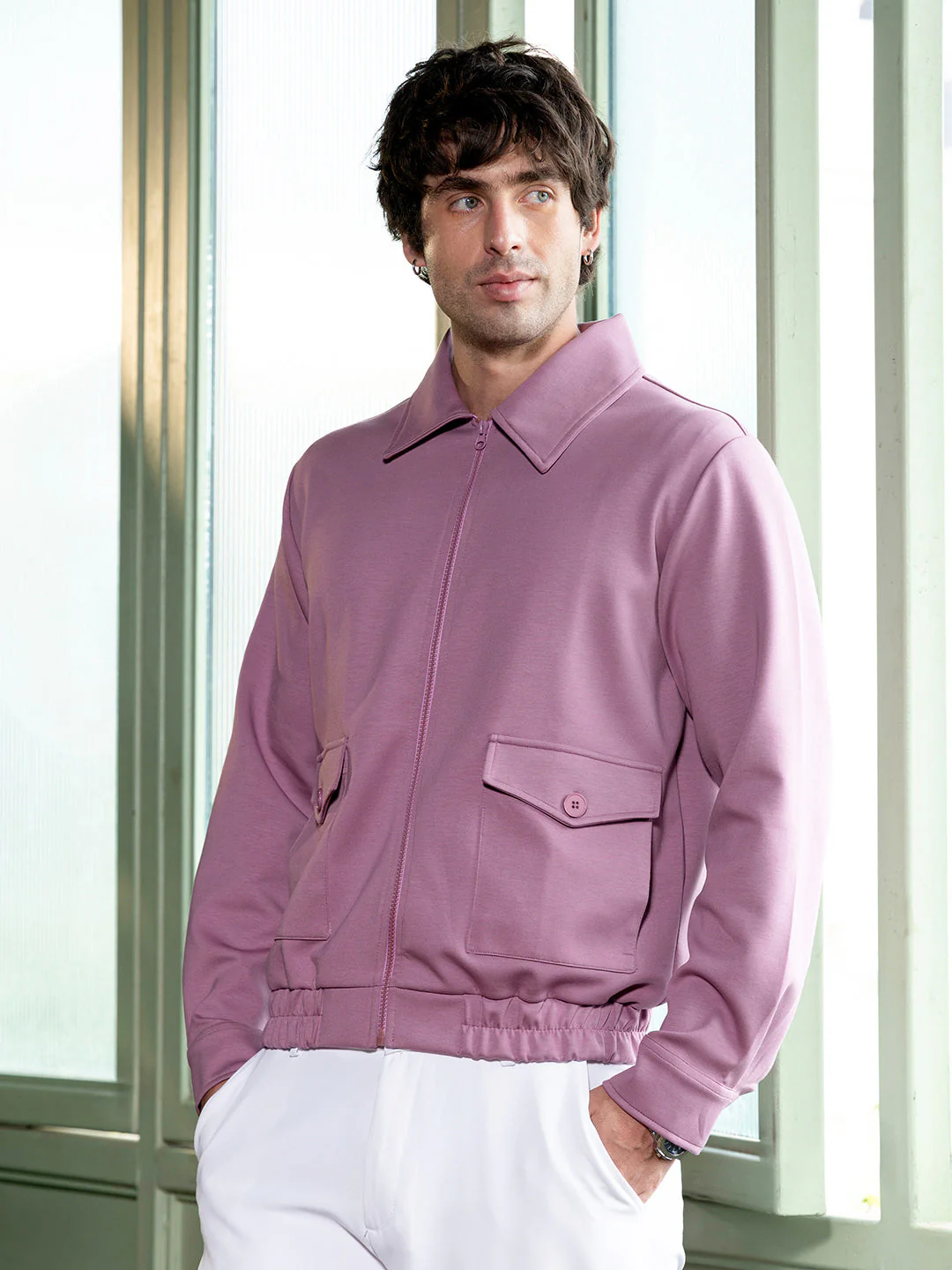Zip-Front Knit Jacket - Image 3