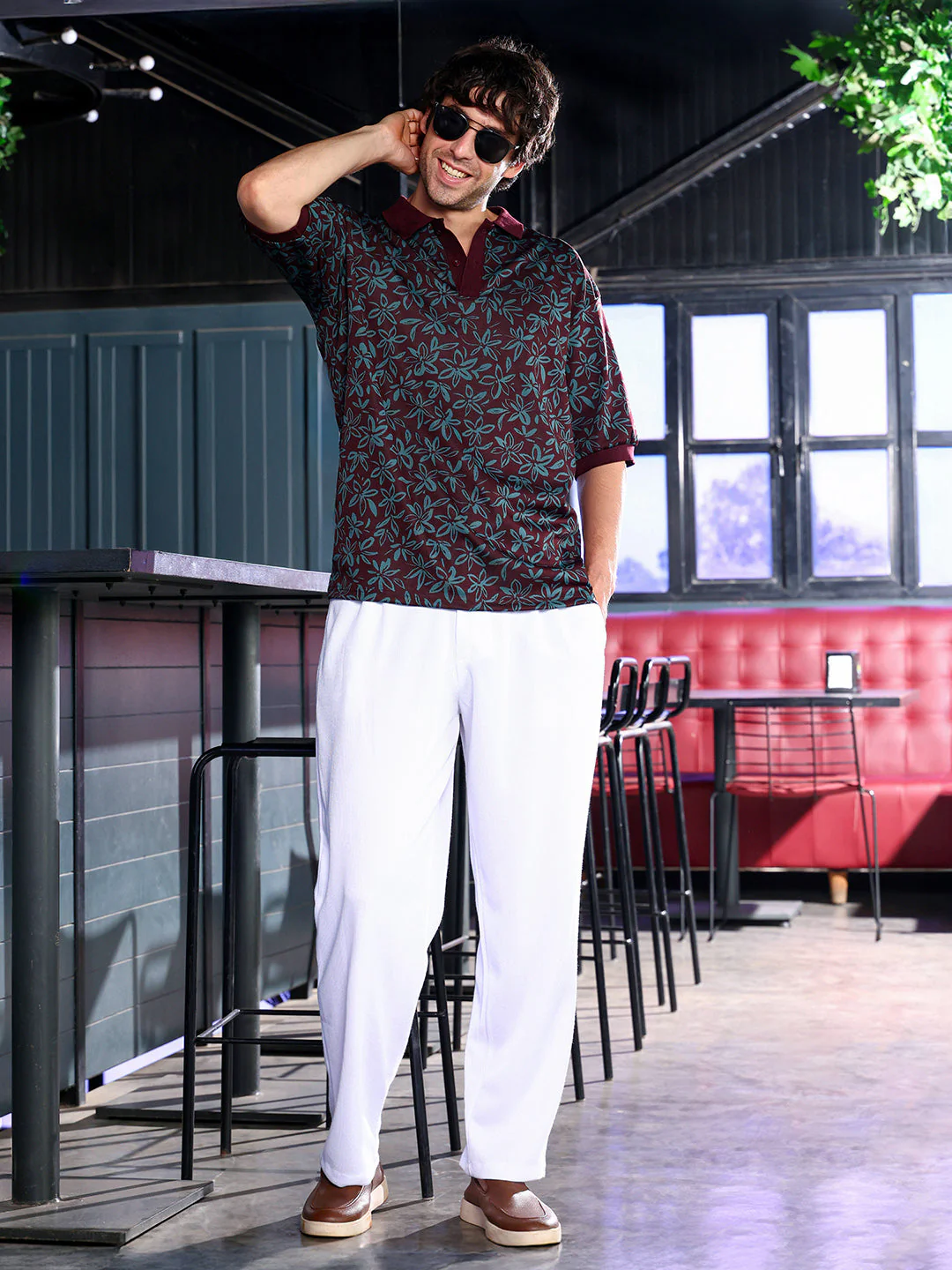 Floral-Jacquard Polo T-Shirt - Image 6