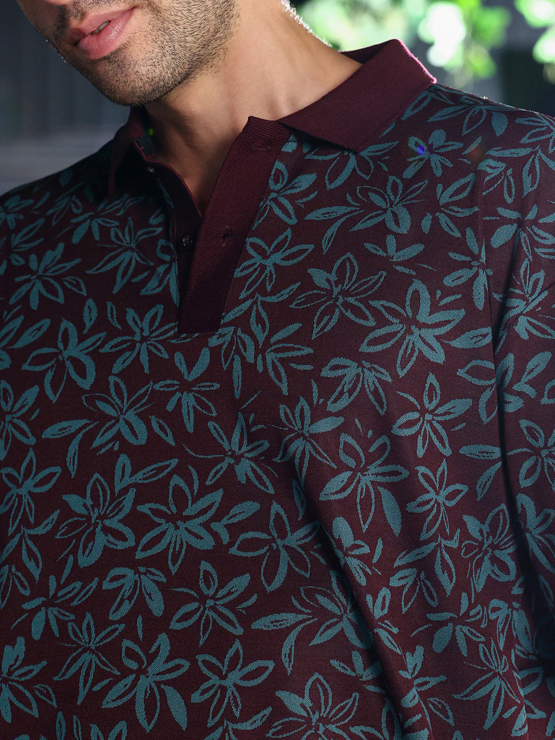 Floral-Jacquard Polo T-Shirt - Image 7