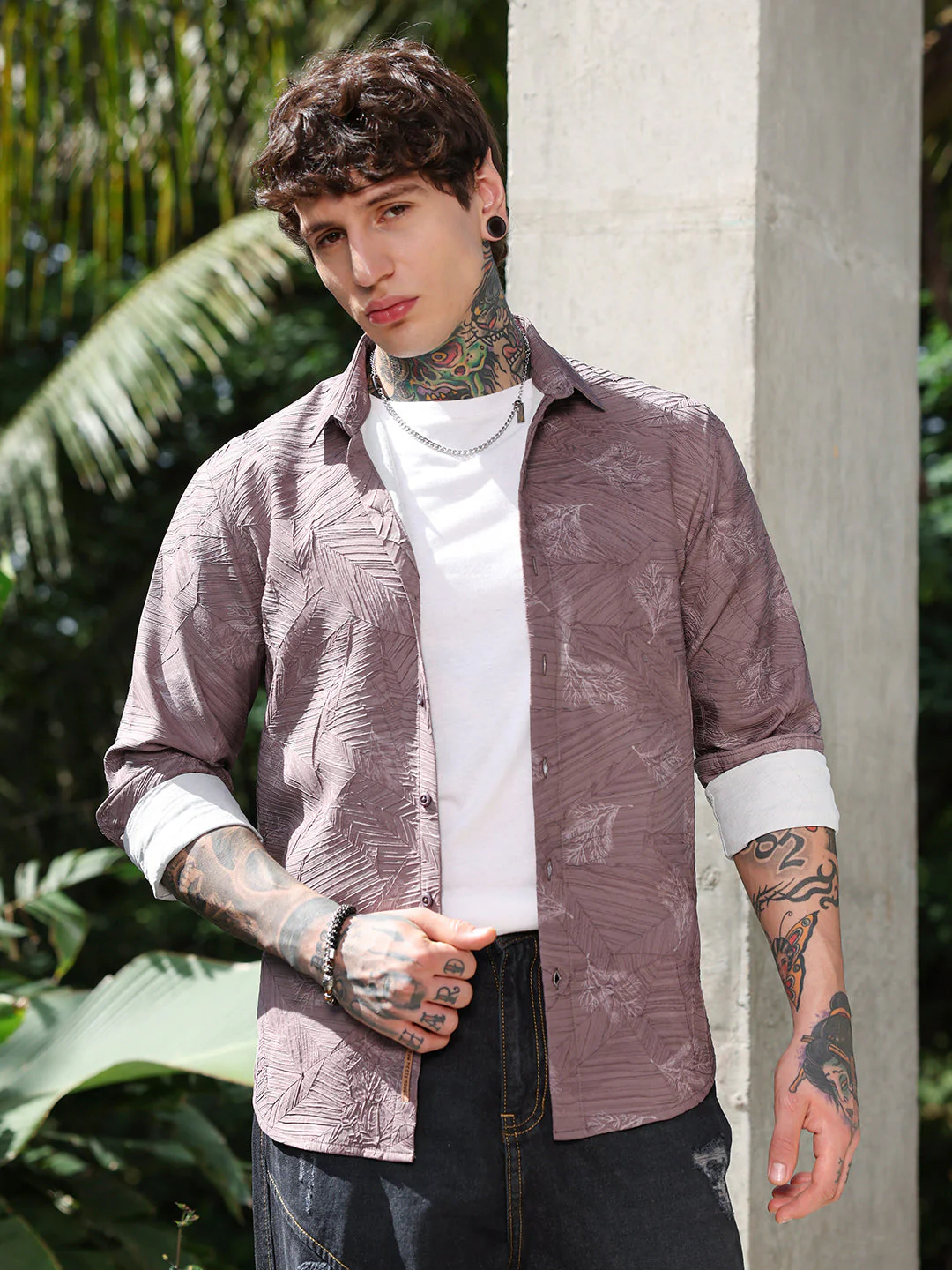 Foliage-Imprinted Tactile Shirt - Image 2
