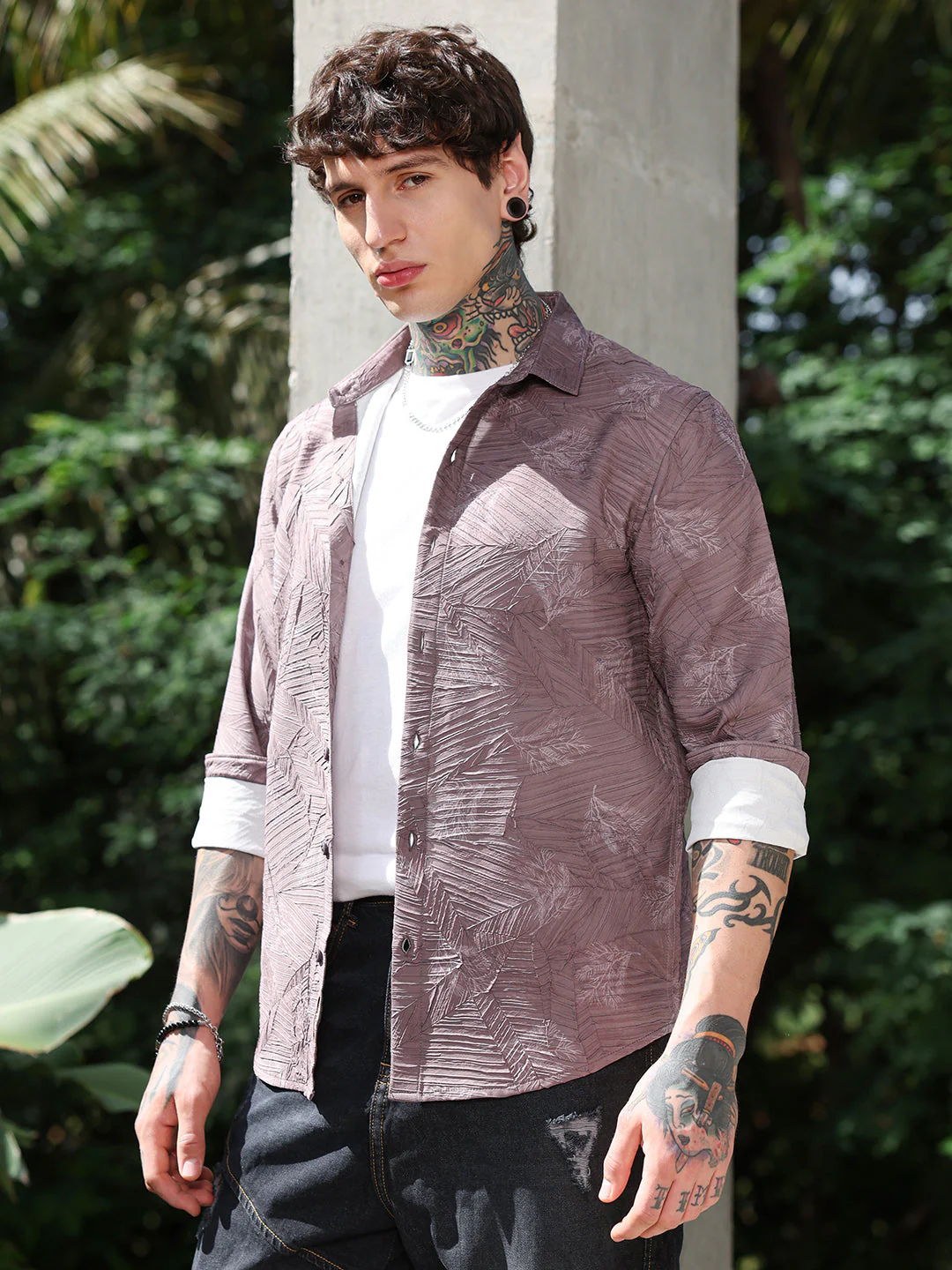 Foliage-Imprinted Tactile Shirt - Image 3