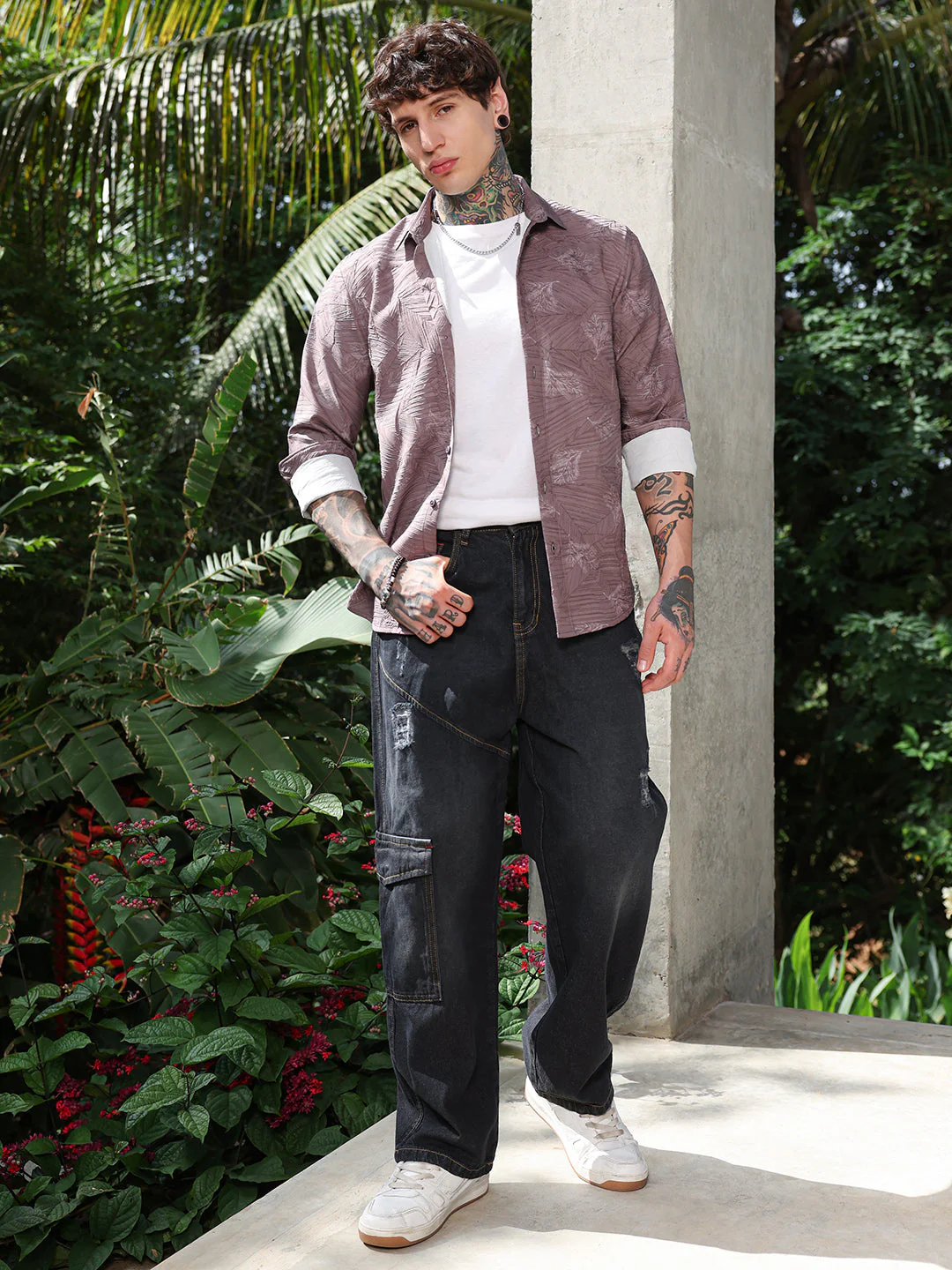 Foliage-Imprinted Tactile Shirt - Image 5