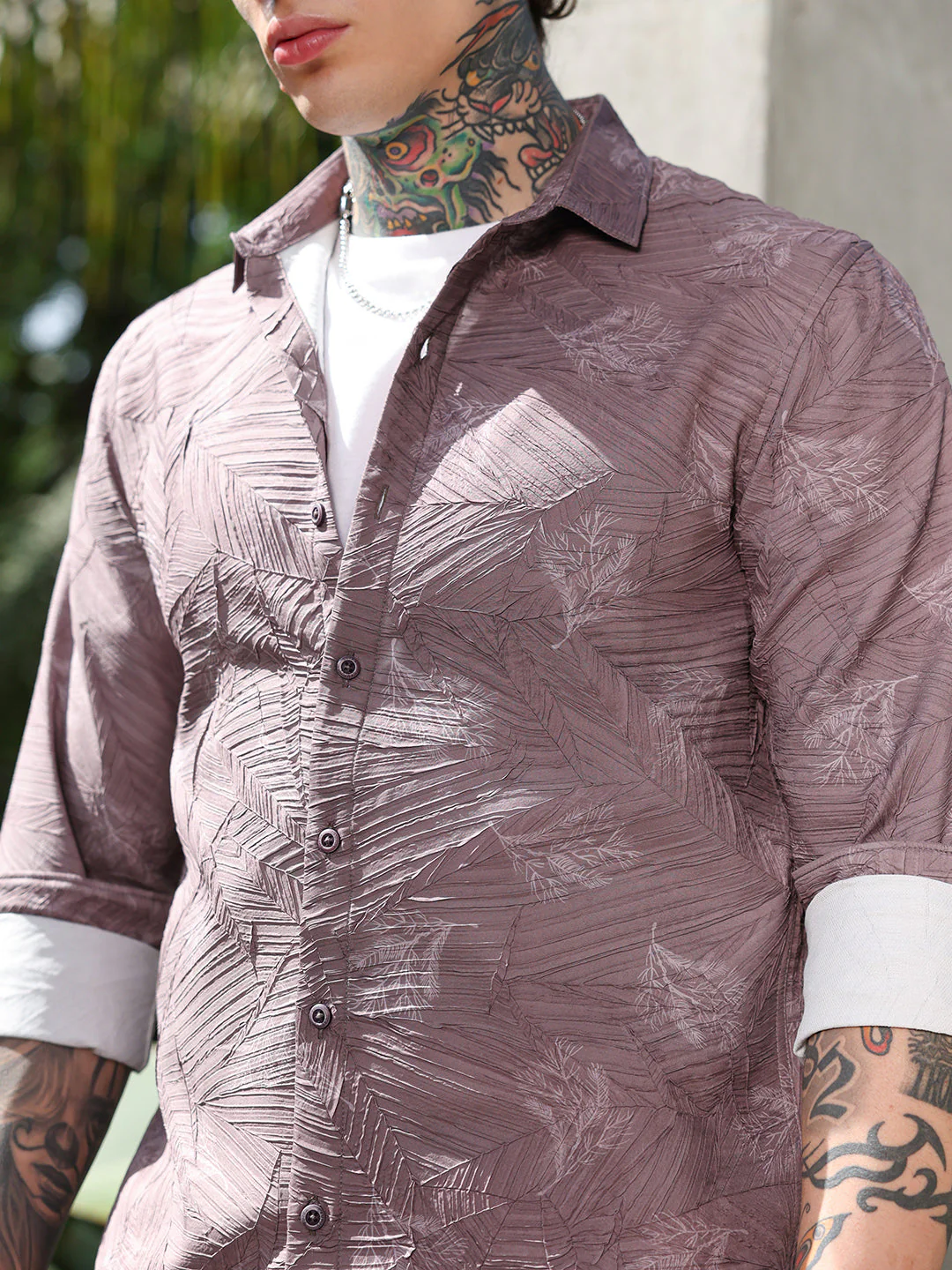 Foliage-Imprinted Tactile Shirt - Image 7
