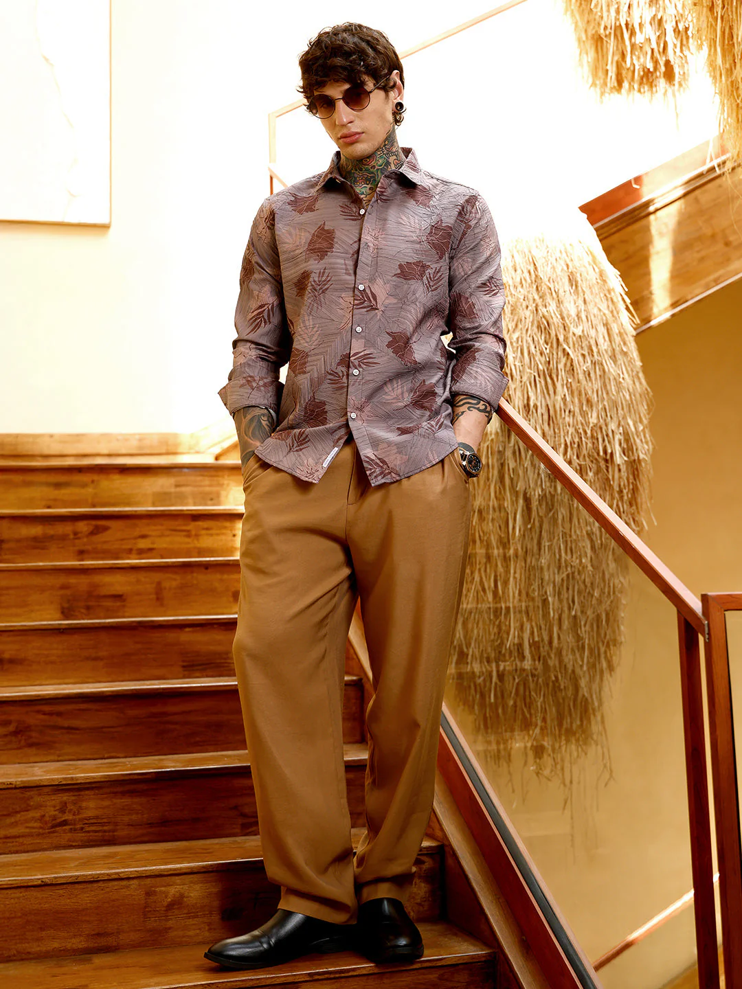 Leaf-Imprint Foliage-Tactile Shirt - Image 6