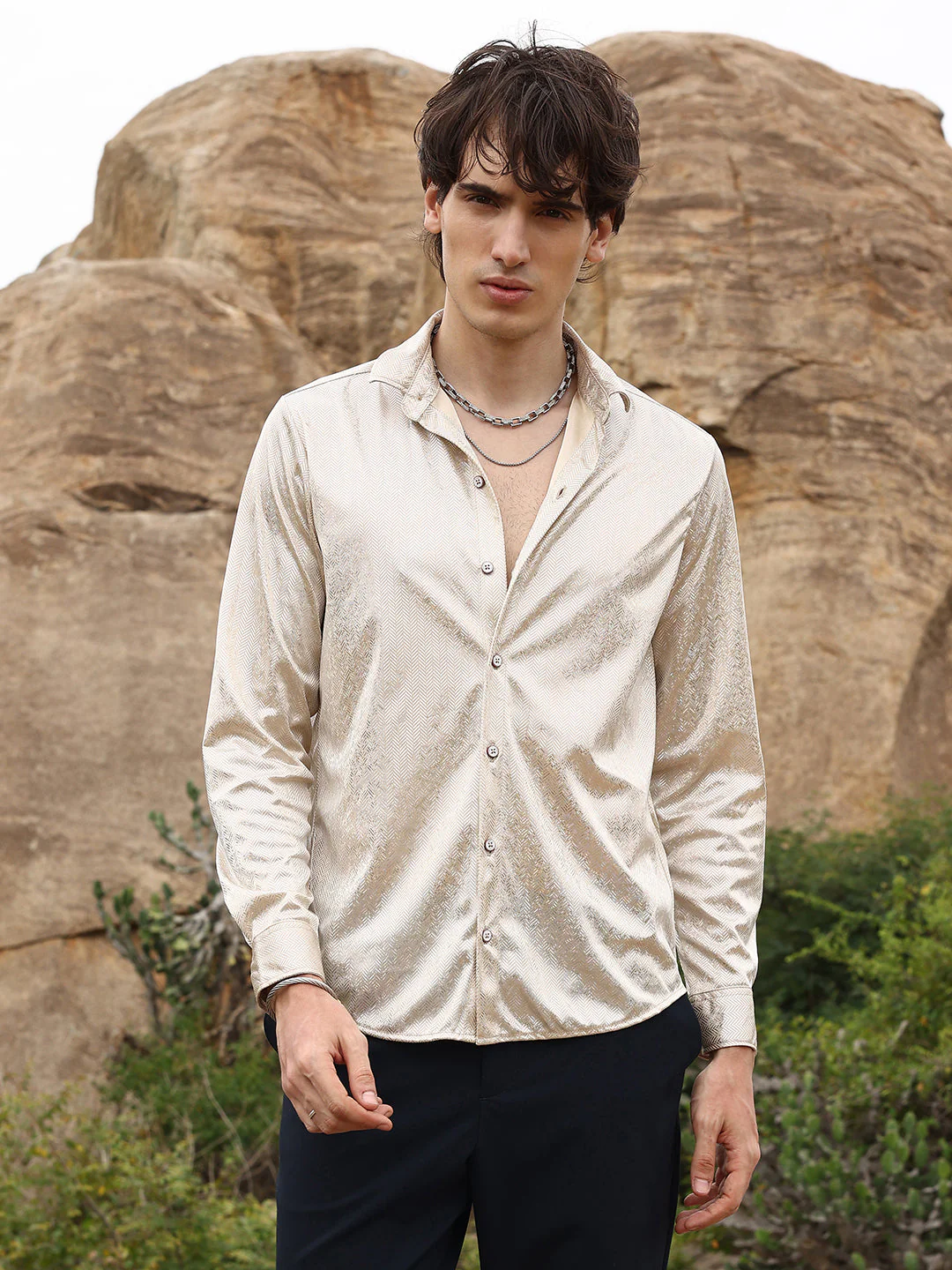 Sheen Chevron Shirt - Image 2