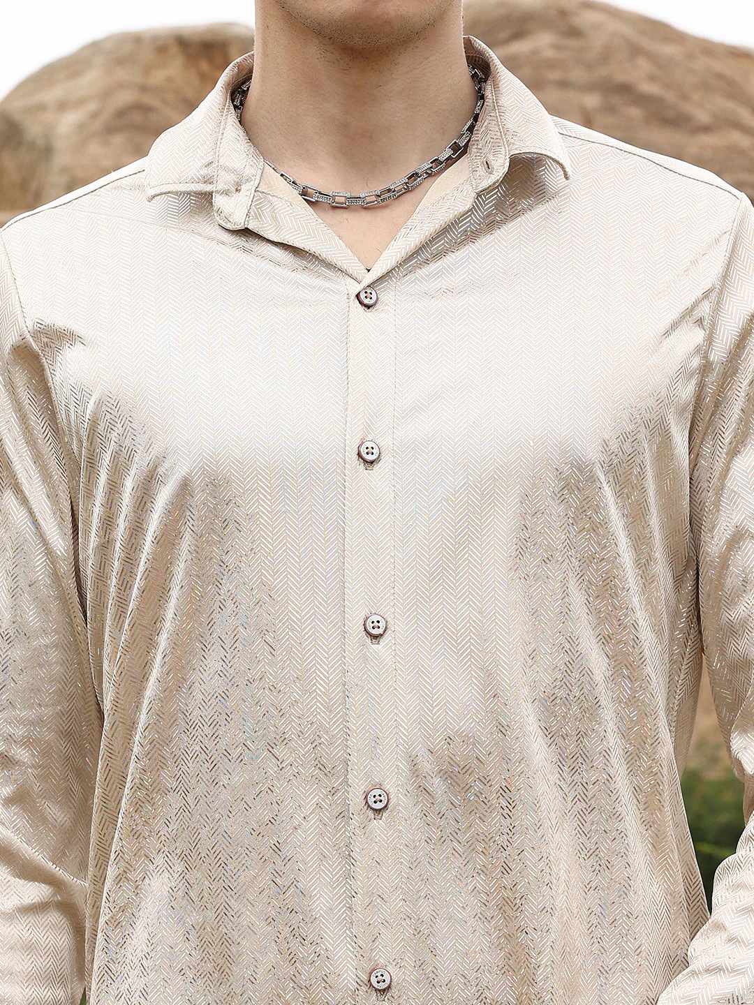 Sheen Chevron Shirt - Image 7