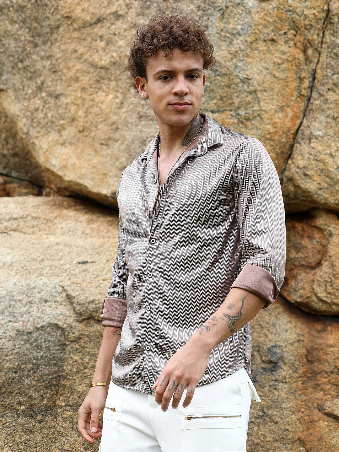 Sheen Chevron Shirt - Image 3