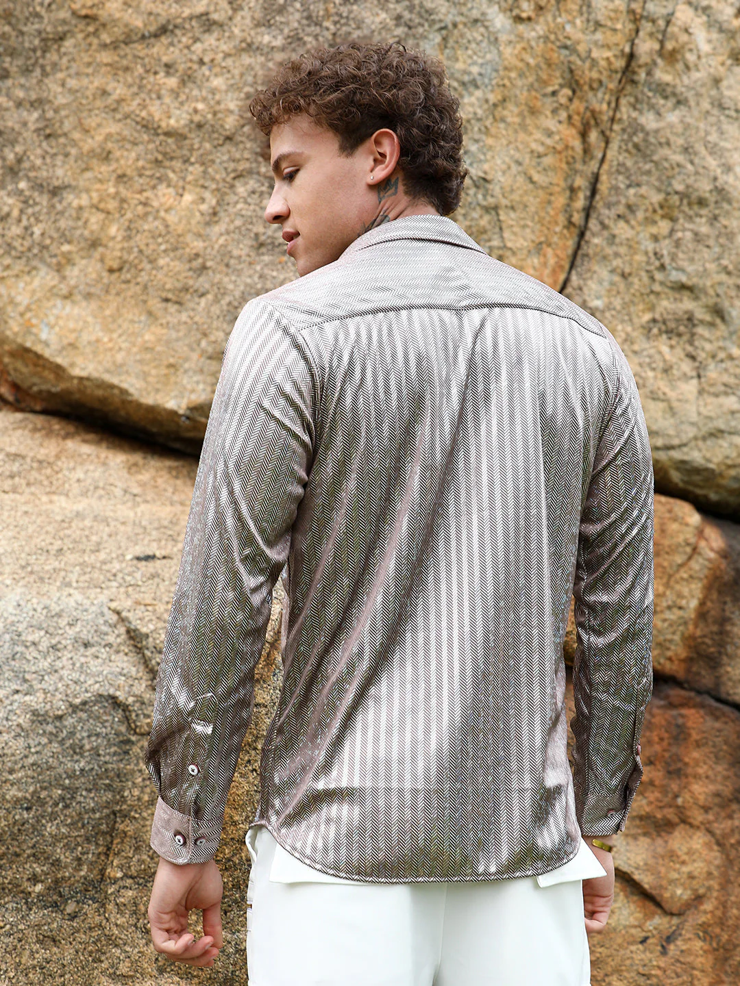 Sheen Chevron Shirt - Image 4