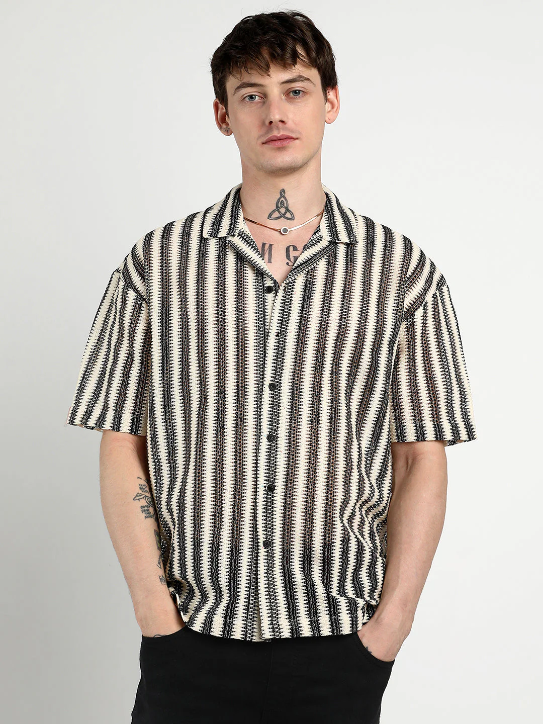Oversized Candy Striped Shirt - Image 2
