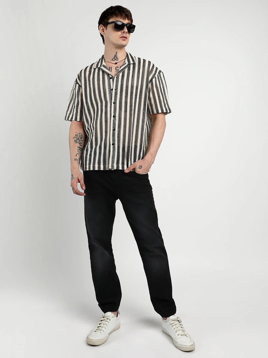 Oversized Candy Striped Shirt - Image 6