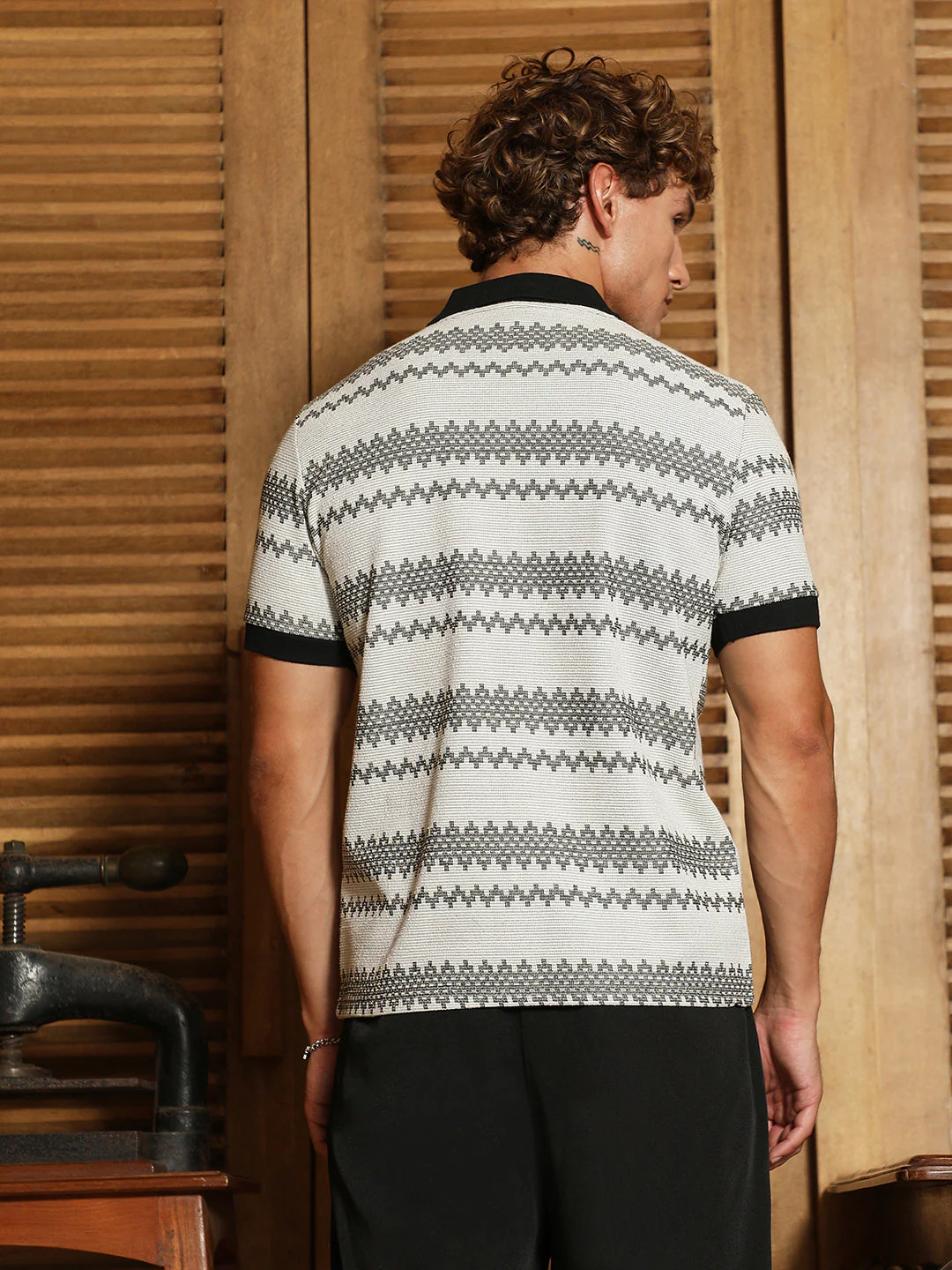 Arched-Knit Polo Shirt - Image 4