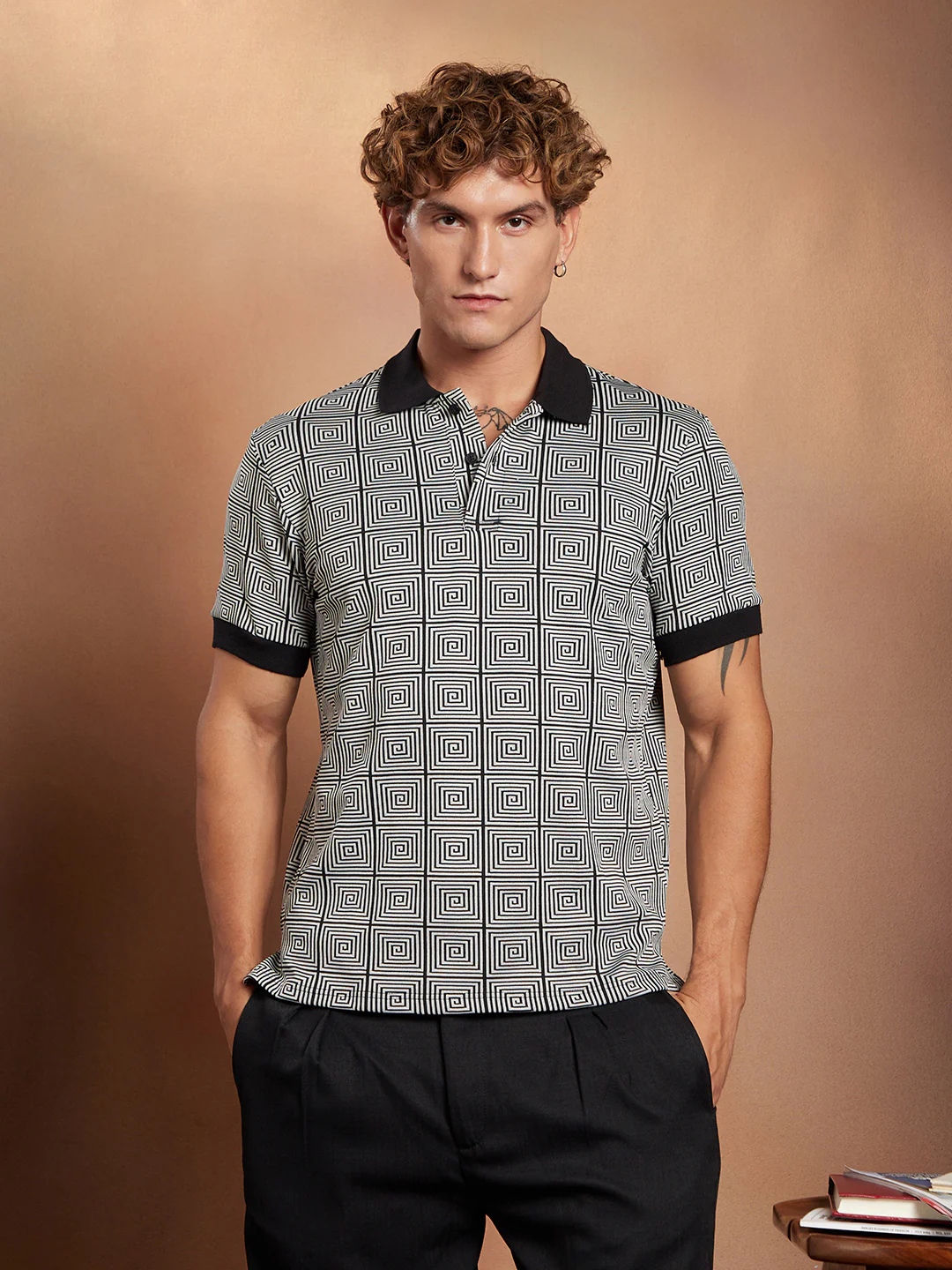 Optical-Illusion Polo T-Shirt - Image 2