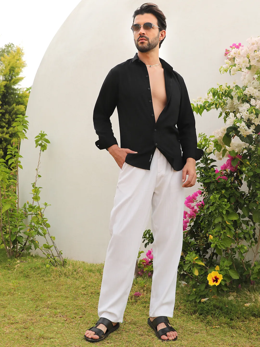 Embossed Micro Check Shirt - Image 2