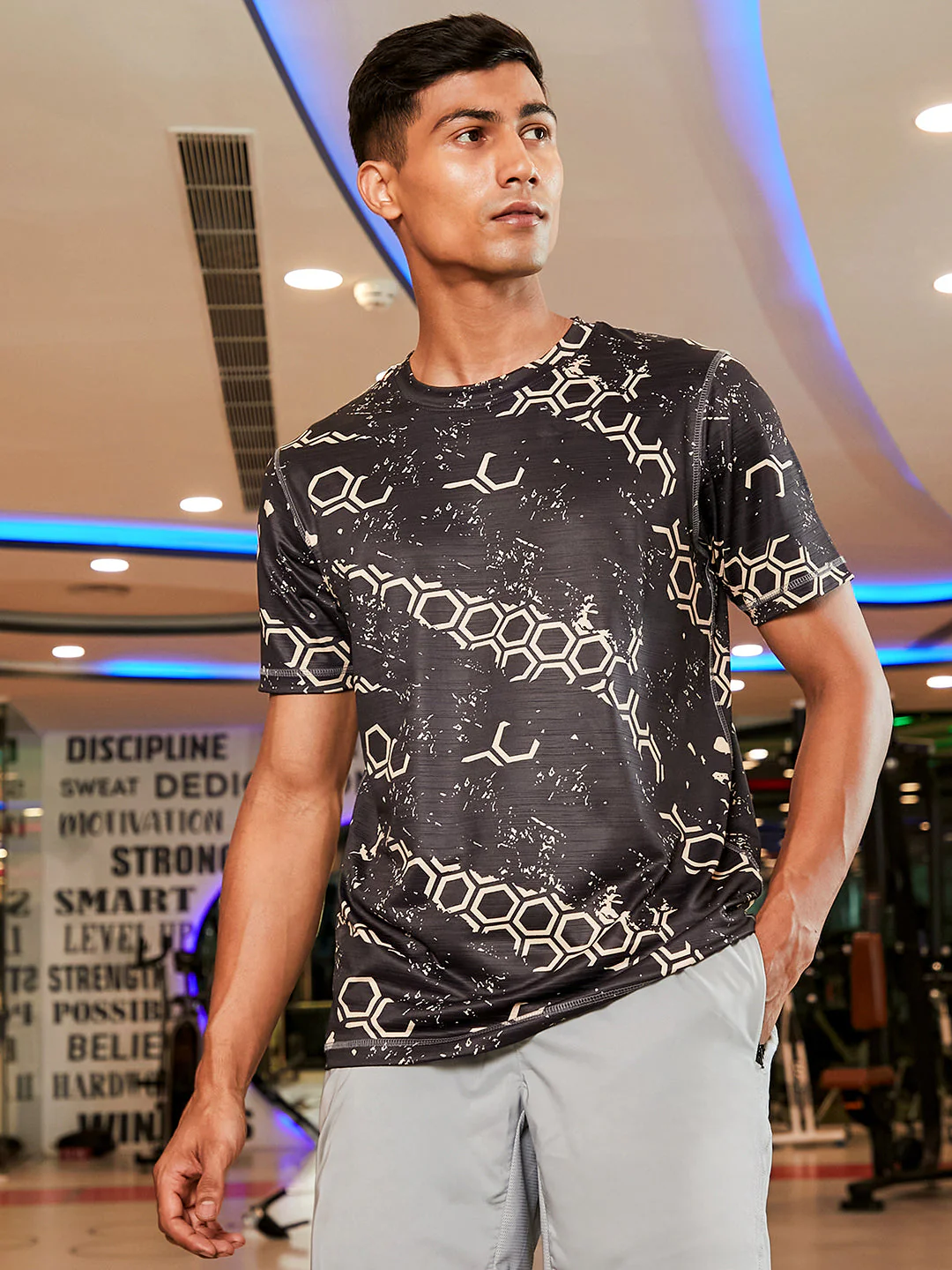Geometric Activewear T-Shirt - Image 2