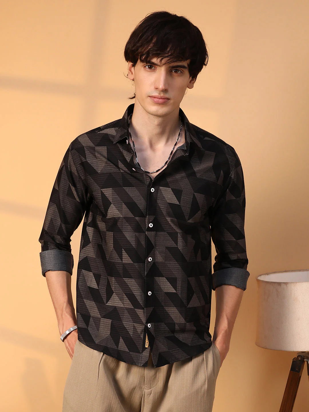 Geometric Seersucker Shirt - Image 2