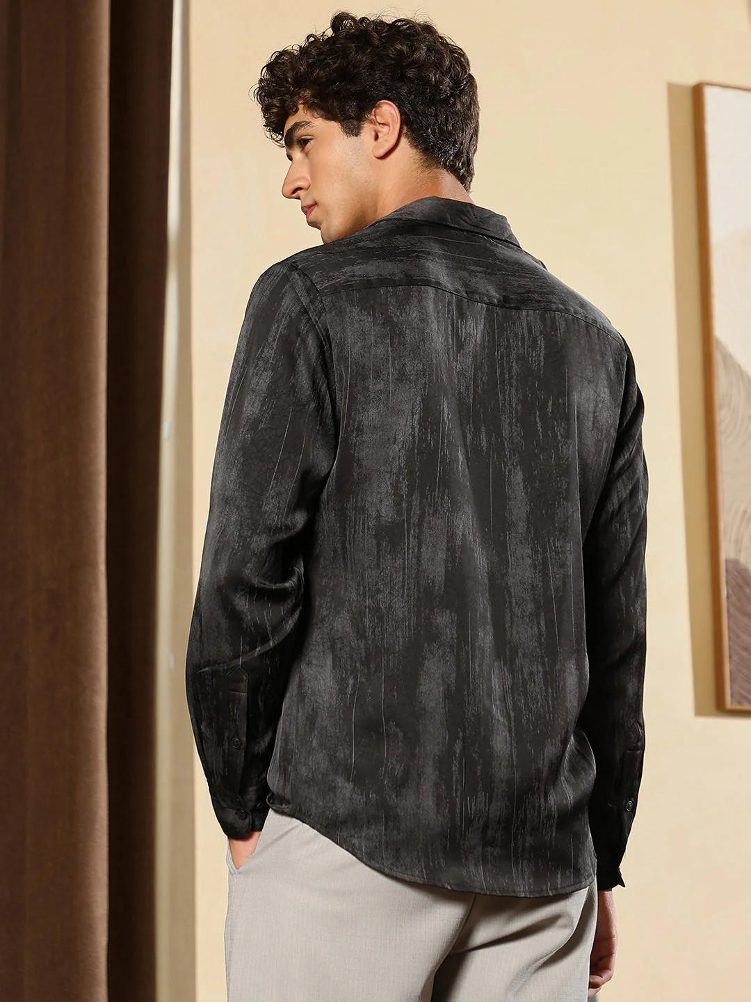 Gleaming-Grazed Satin Shirt - Image 4