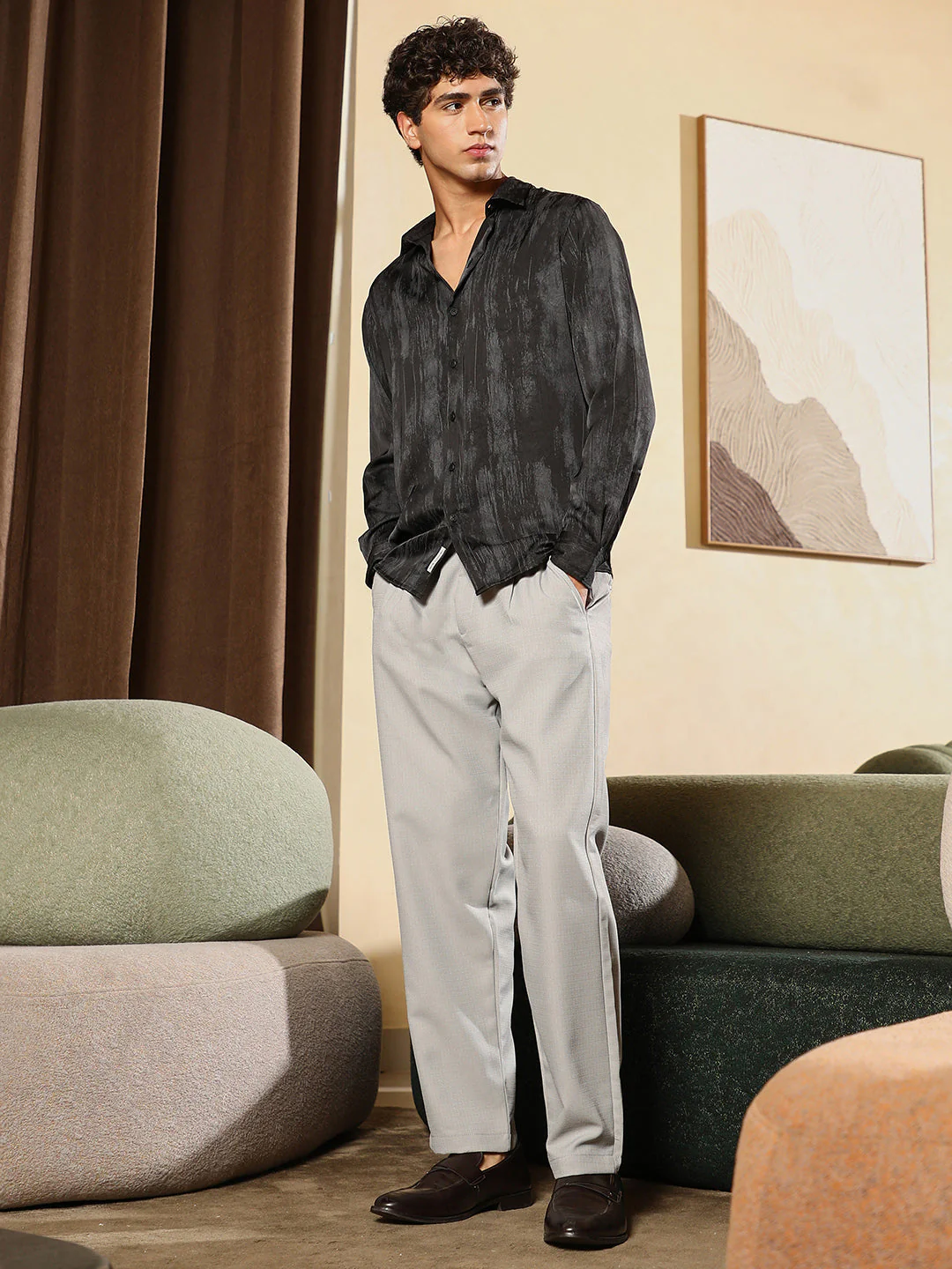 Gleaming-Grazed Satin Shirt - Image 5