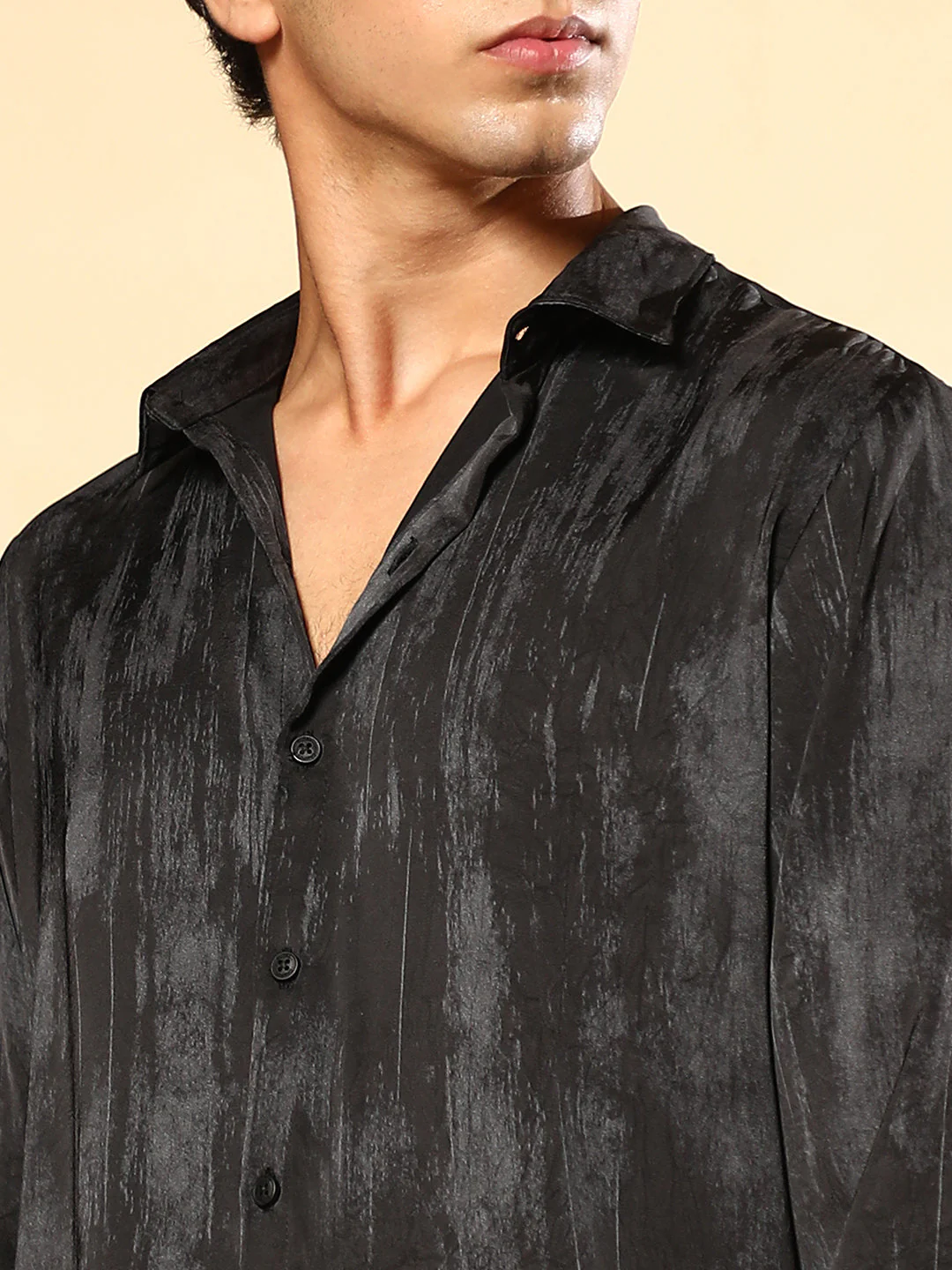 Gleaming-Grazed Satin Shirt - Image 7